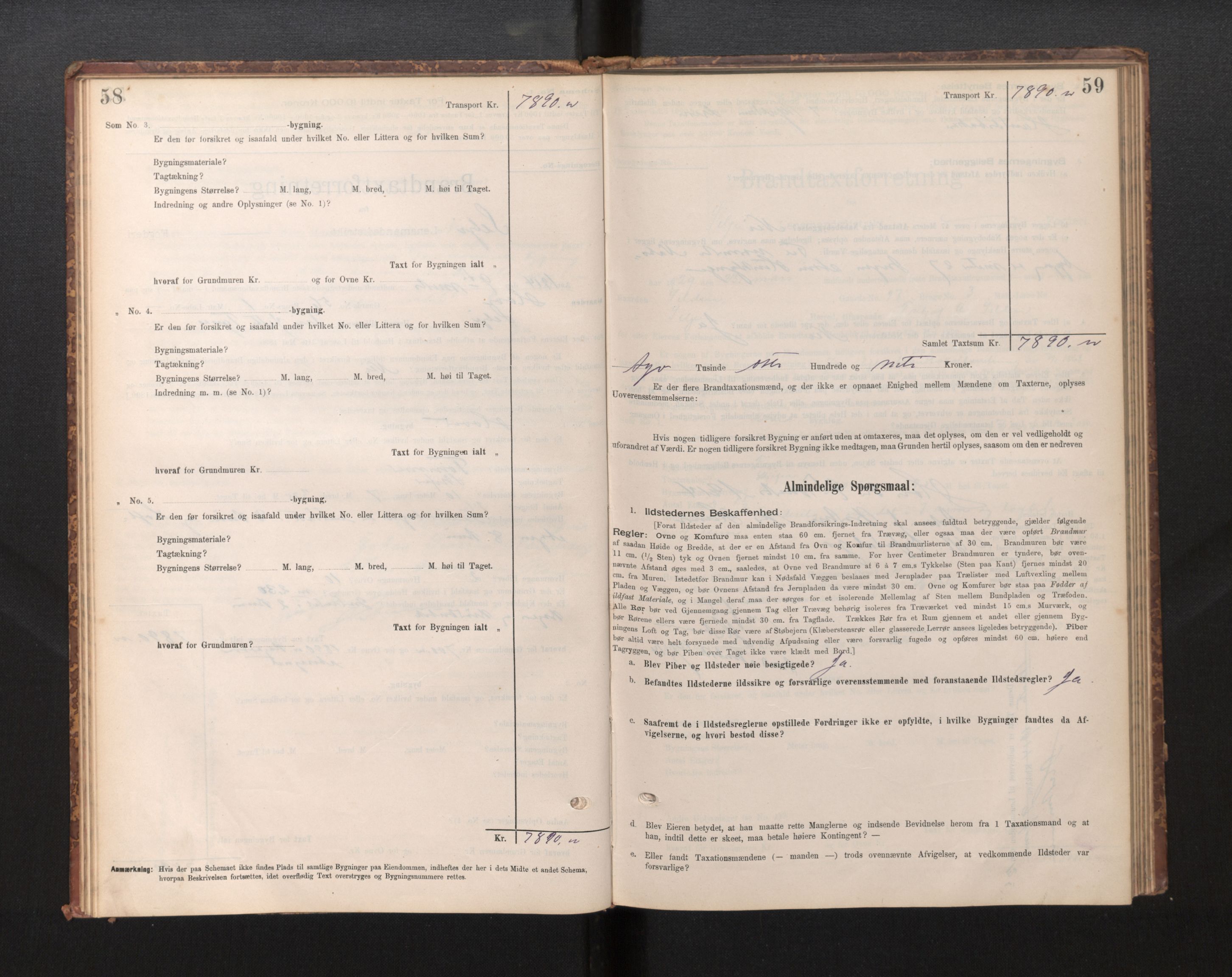 Lensmannen i Selje, SAB/A-29701/0012/L0003: Branntakstprotokoll, skjematakst, 1895-1929, s. 58-59