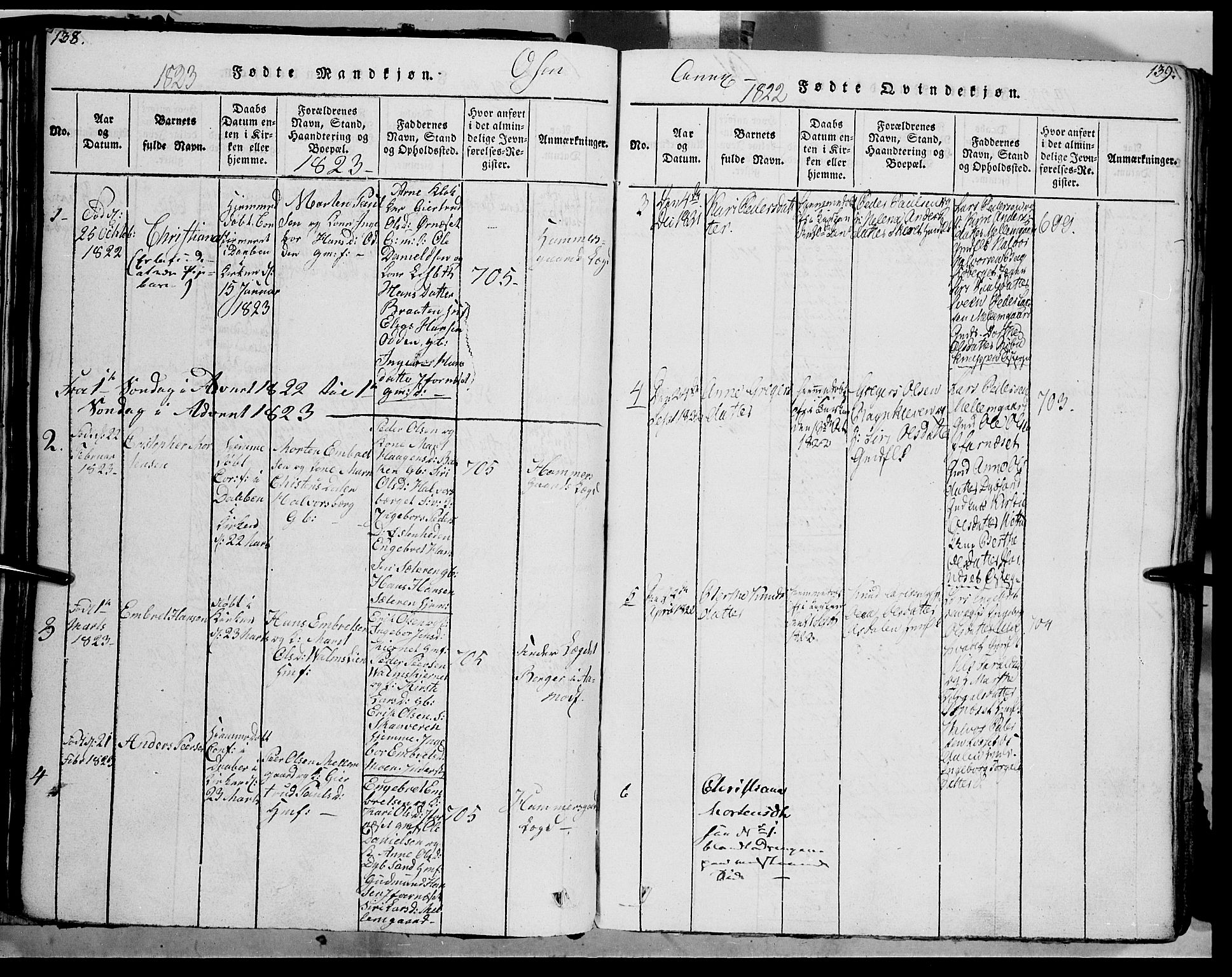 Trysil prestekontor, SAH/PREST-046/H/Ha/Haa/L0003: Ministerialbok nr. 3 /2, 1814-1842, s. 138-139