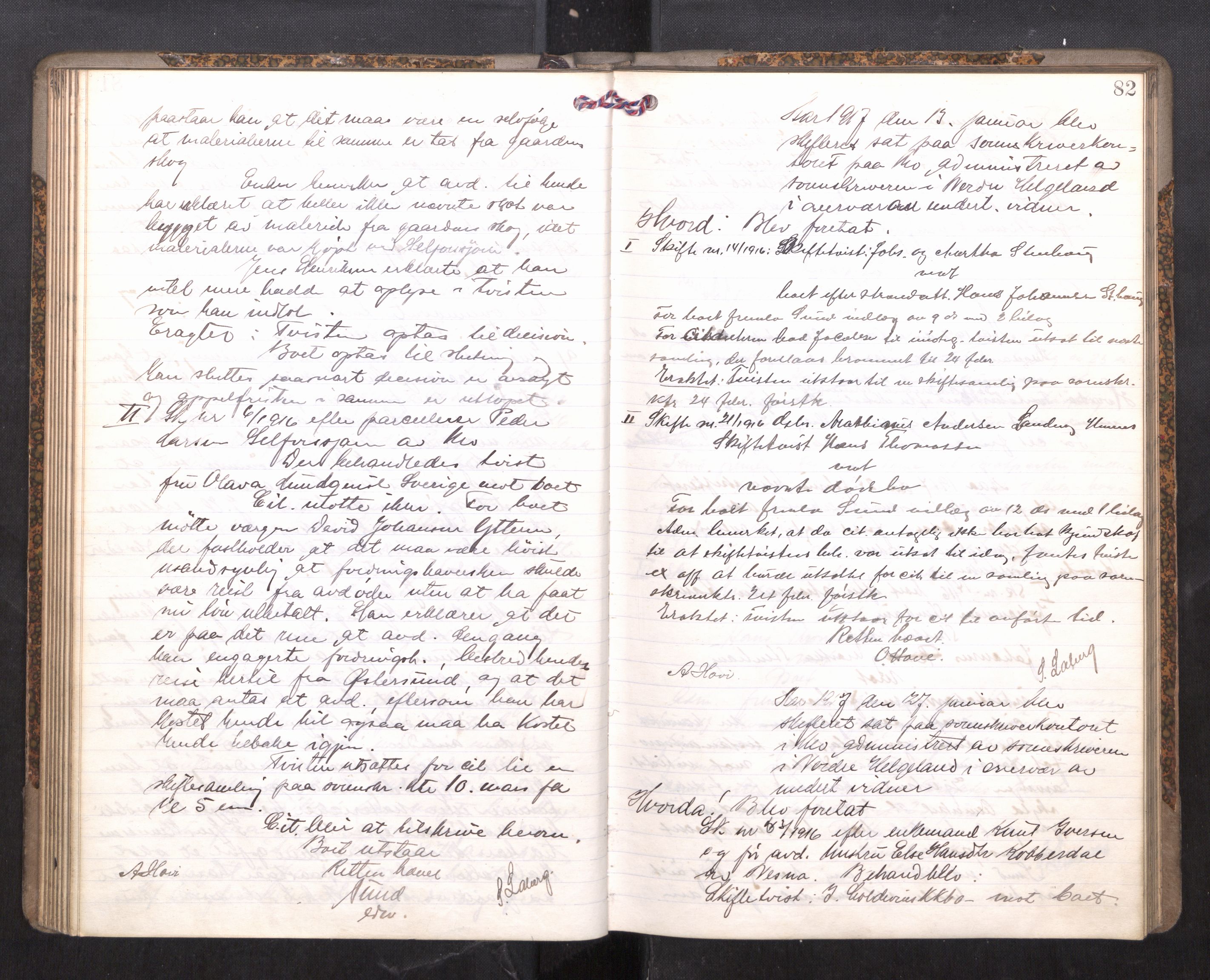 Rana sorenskriveri , AV/SAT-A-1108/1/3/3B/L0010: Skiftebehandlingsprotokoll, 1915-1918, s. 82