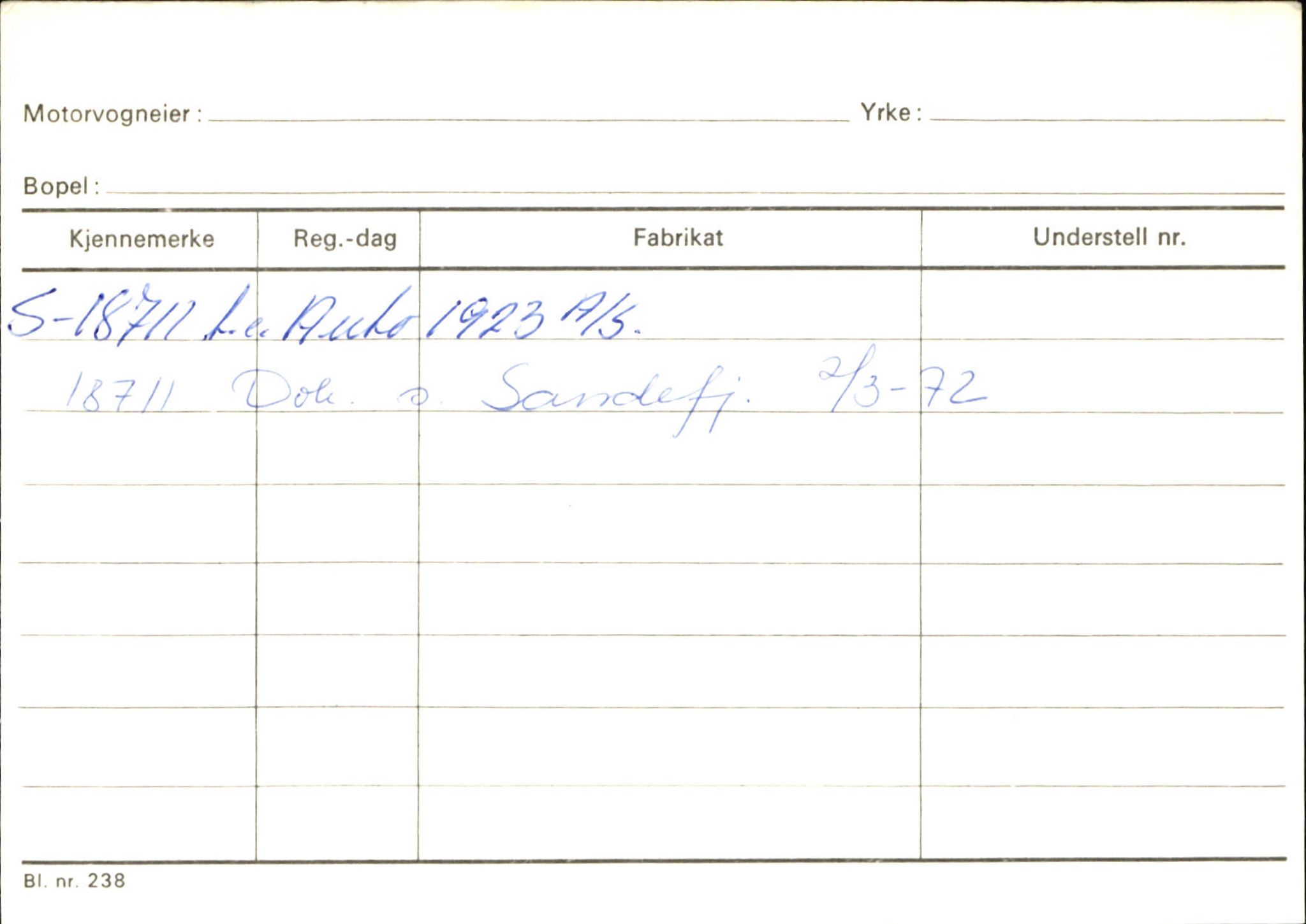 Statens vegvesen, Sogn og Fjordane vegkontor, SAB/A-5301/4/F/L0130: Eigarregister Eid T-Å. Høyanger A-O, 1945-1975, s. 1311