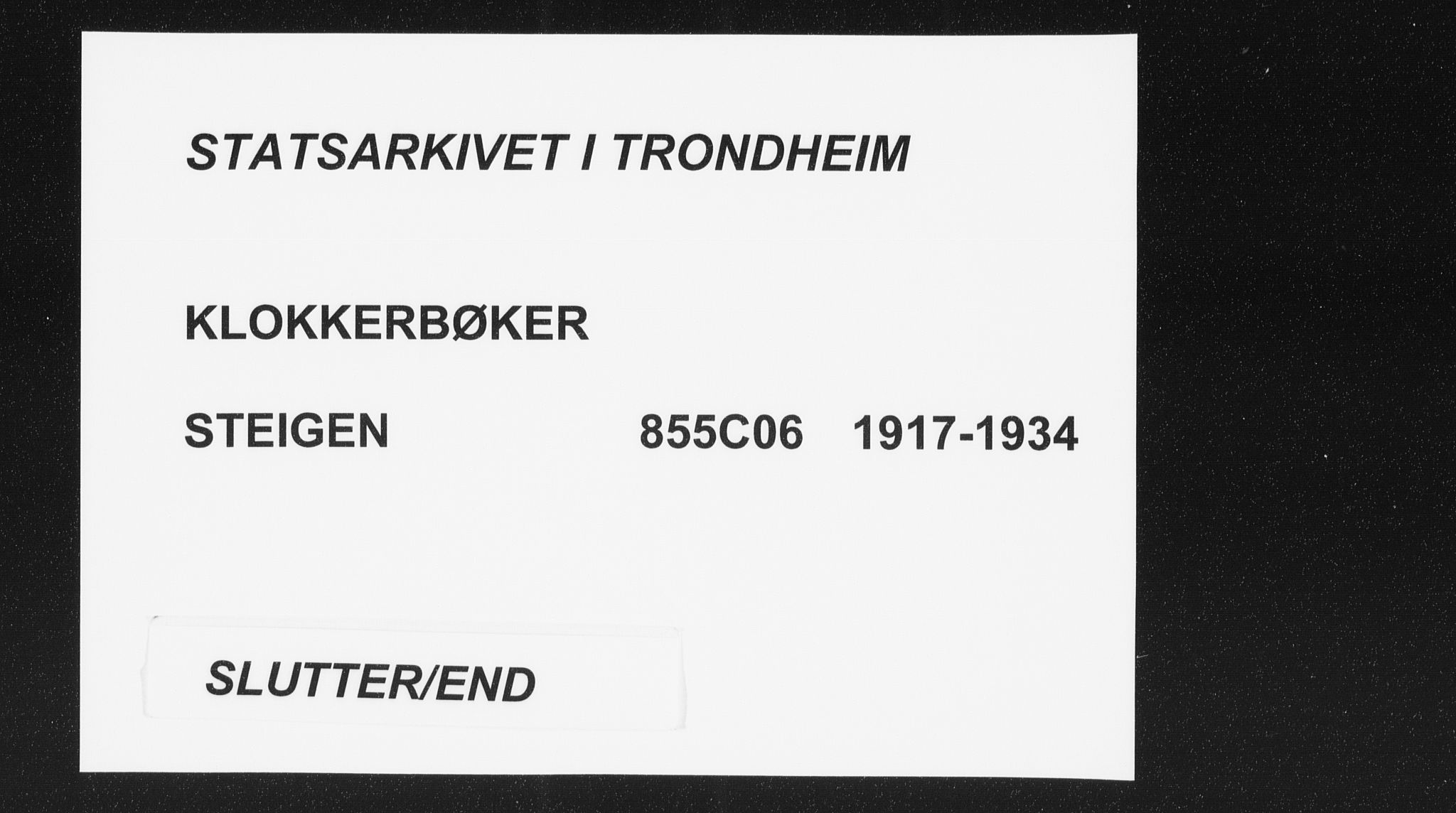 Ministerialprotokoller, klokkerbøker og fødselsregistre - Nordland, AV/SAT-A-1459/855/L0817: Klokkerbok nr. 855C06, 1917-1934