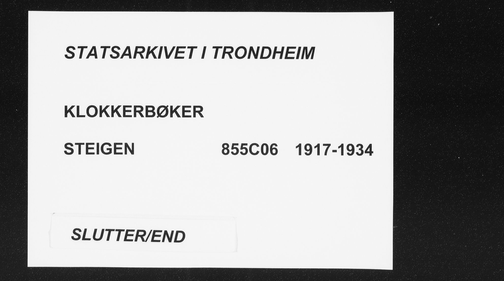 Ministerialprotokoller, klokkerbøker og fødselsregistre - Nordland, AV/SAT-A-1459/855/L0817: Klokkerbok nr. 855C06, 1917-1934