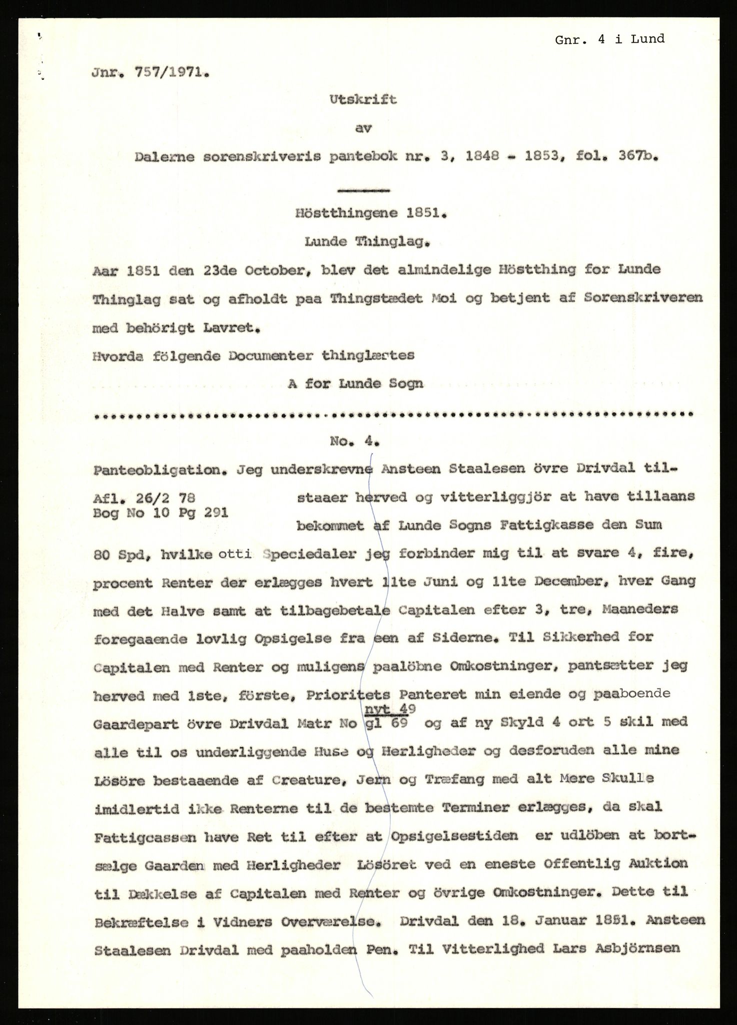 Statsarkivet i Stavanger, SAST/A-101971/03/Y/Yj/L0014: Avskrifter sortert etter gårdsnanv: Dalve - Dyrland, 1750-1930, s. 628