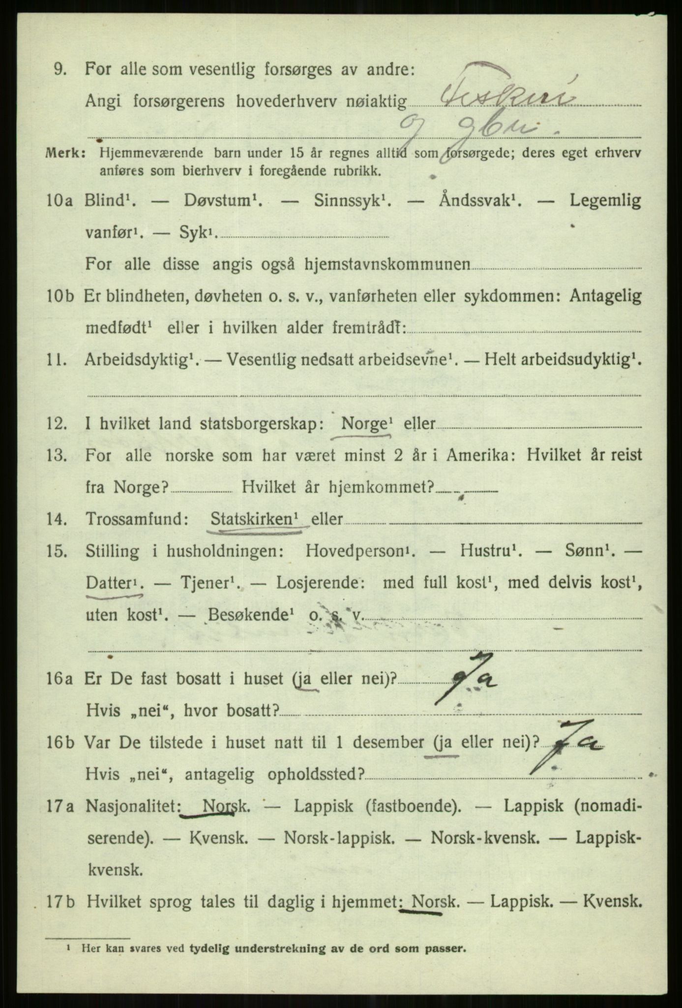 SATØ, Folketelling 1920 for 1936 Karlsøy herred, 1920, s. 2667