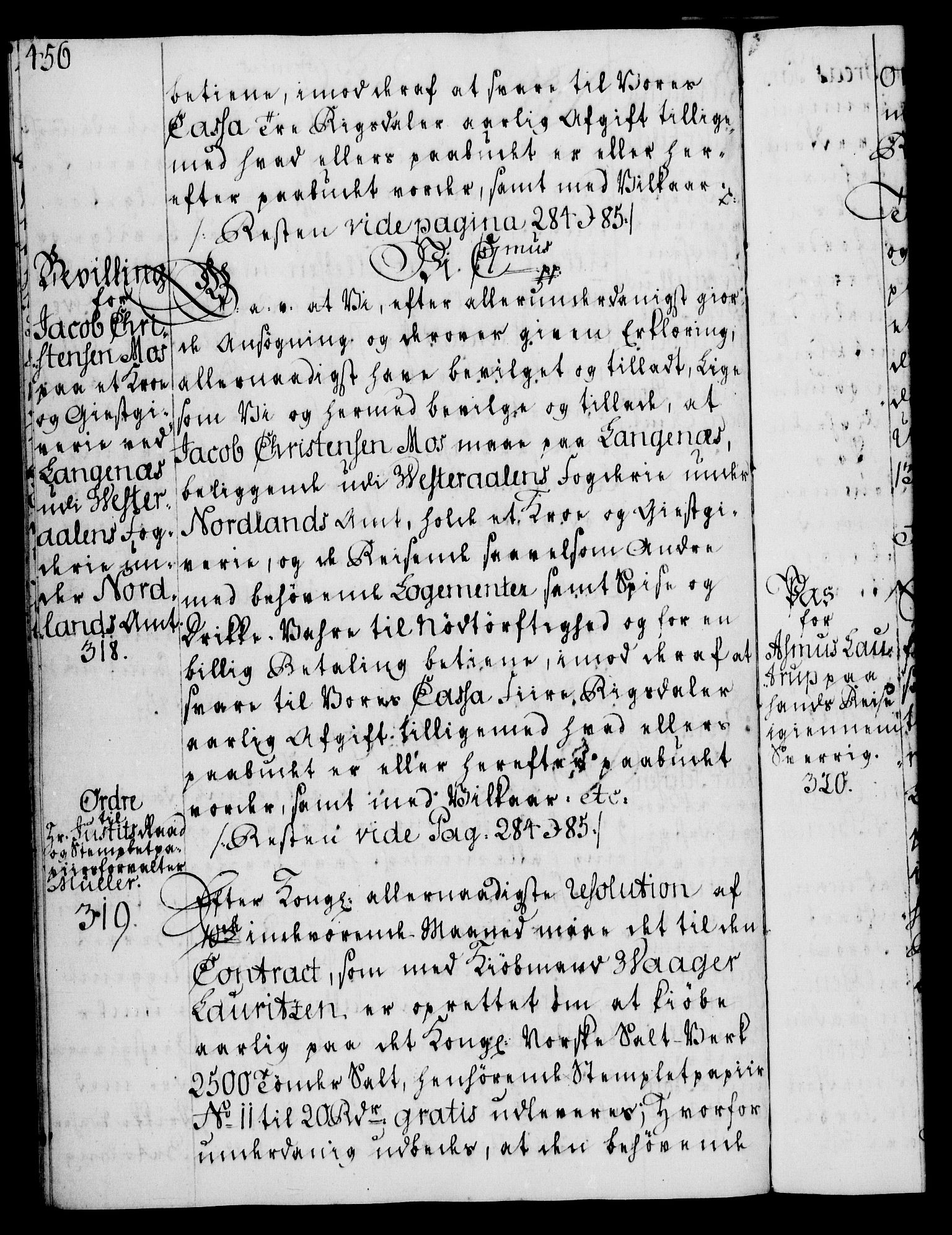 Rentekammeret, Kammerkanselliet, RA/EA-3111/G/Gg/Gga/L0008: Norsk ekspedisjonsprotokoll med register (merket RK 53.8), 1768-1771, s. 456