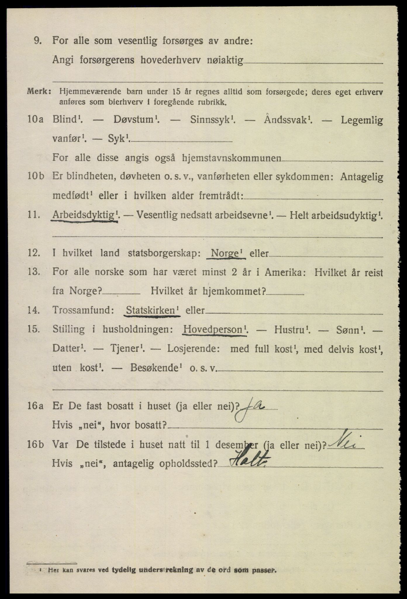 SAK, Folketelling 1920 for 0929 Åmli herred, 1920, s. 2308