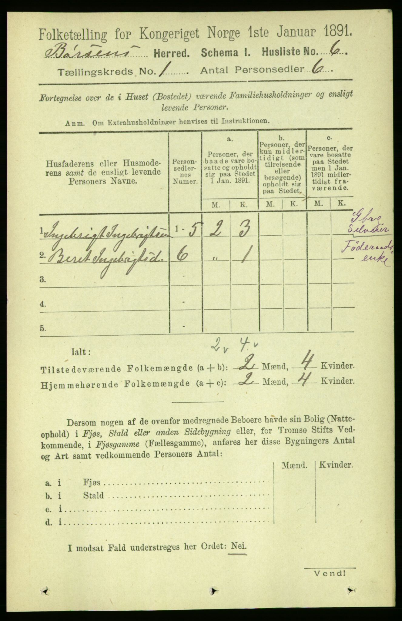 RA, Folketelling 1891 for 1658 Børsa herred, 1891, s. 24