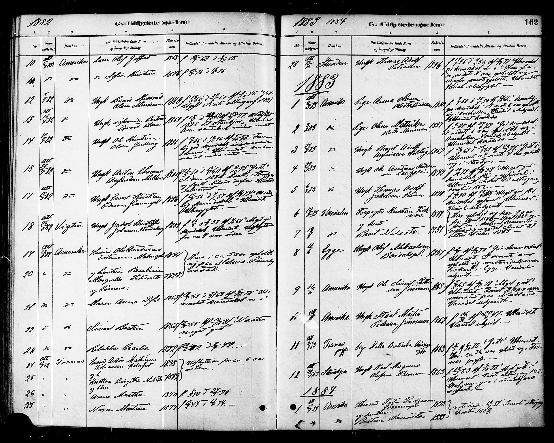 Ministerialprotokoller, klokkerbøker og fødselsregistre - Nord-Trøndelag, SAT/A-1458/741/L0395: Ministerialbok nr. 741A09, 1878-1888, s. 162