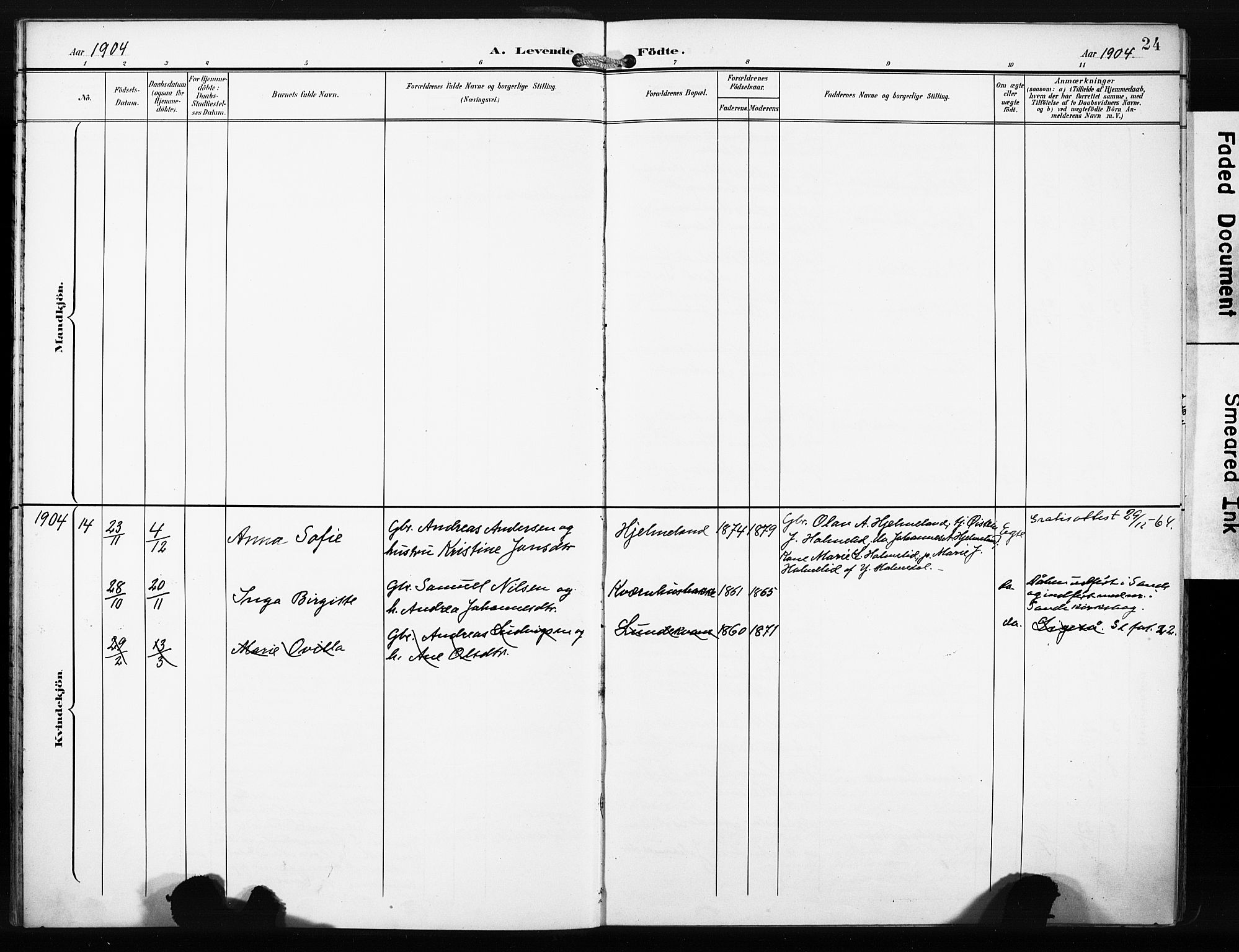 Gaular sokneprestembete, AV/SAB-A-80001/H/Haa: Ministerialbok nr. C 2, 1898-1910, s. 24