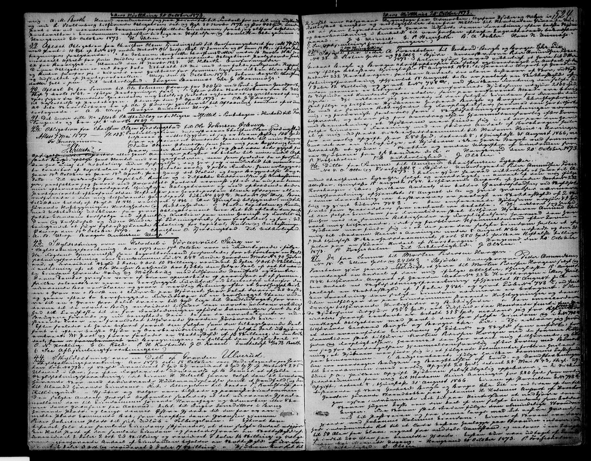 Eiker, Modum og Sigdal sorenskriveri, SAKO/A-123/G/Ga/Gaa/L0017b: Pantebok nr. I 17b, 1872-1875, s. 524