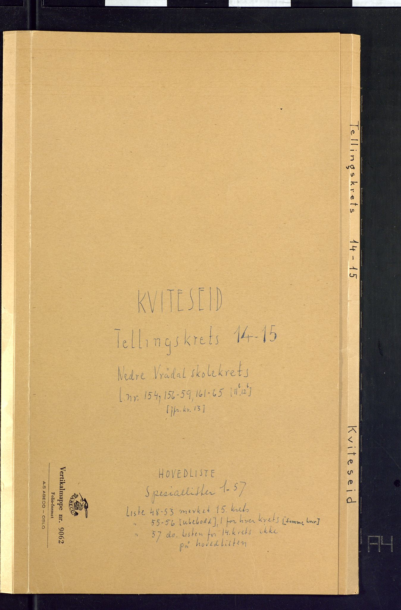 SAKO, Folketelling 1875 for 0829P Kviteseid prestegjeld, 1875, s. 45