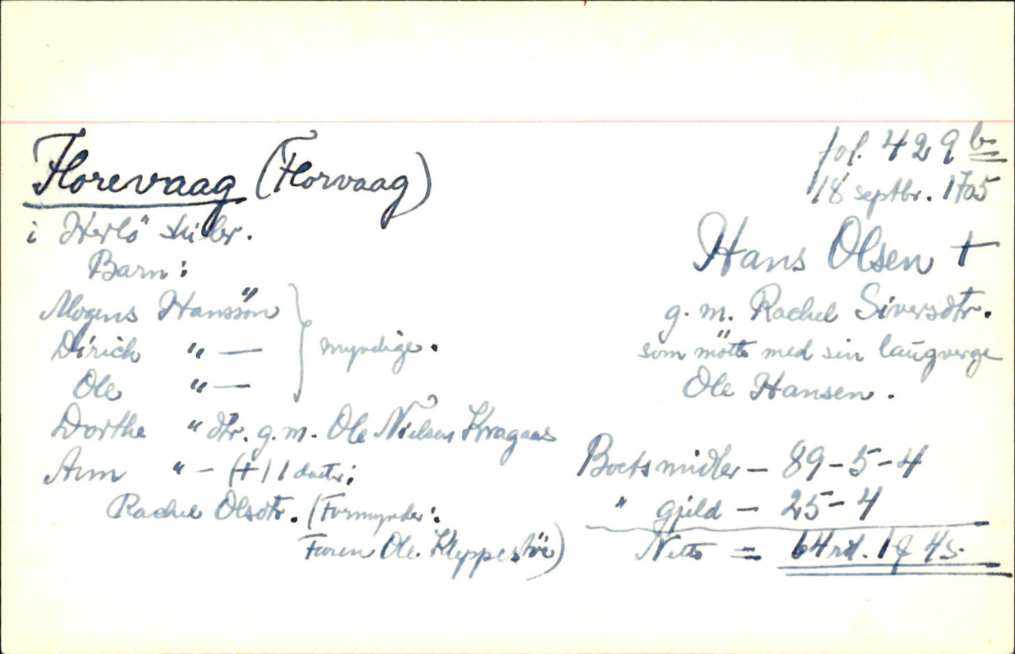 Skiftekort ved Statsarkivet i Bergen, SAB/SKIFTEKORT/001/L0001: Skifteprotokoll nr. 1-2 - test test, 1702-1716, s. 232