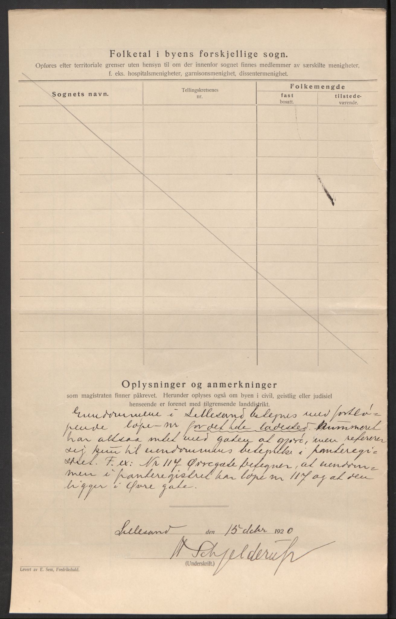 SAK, Folketelling 1920 for 0905 Lillesand ladested, 1920, s. 5