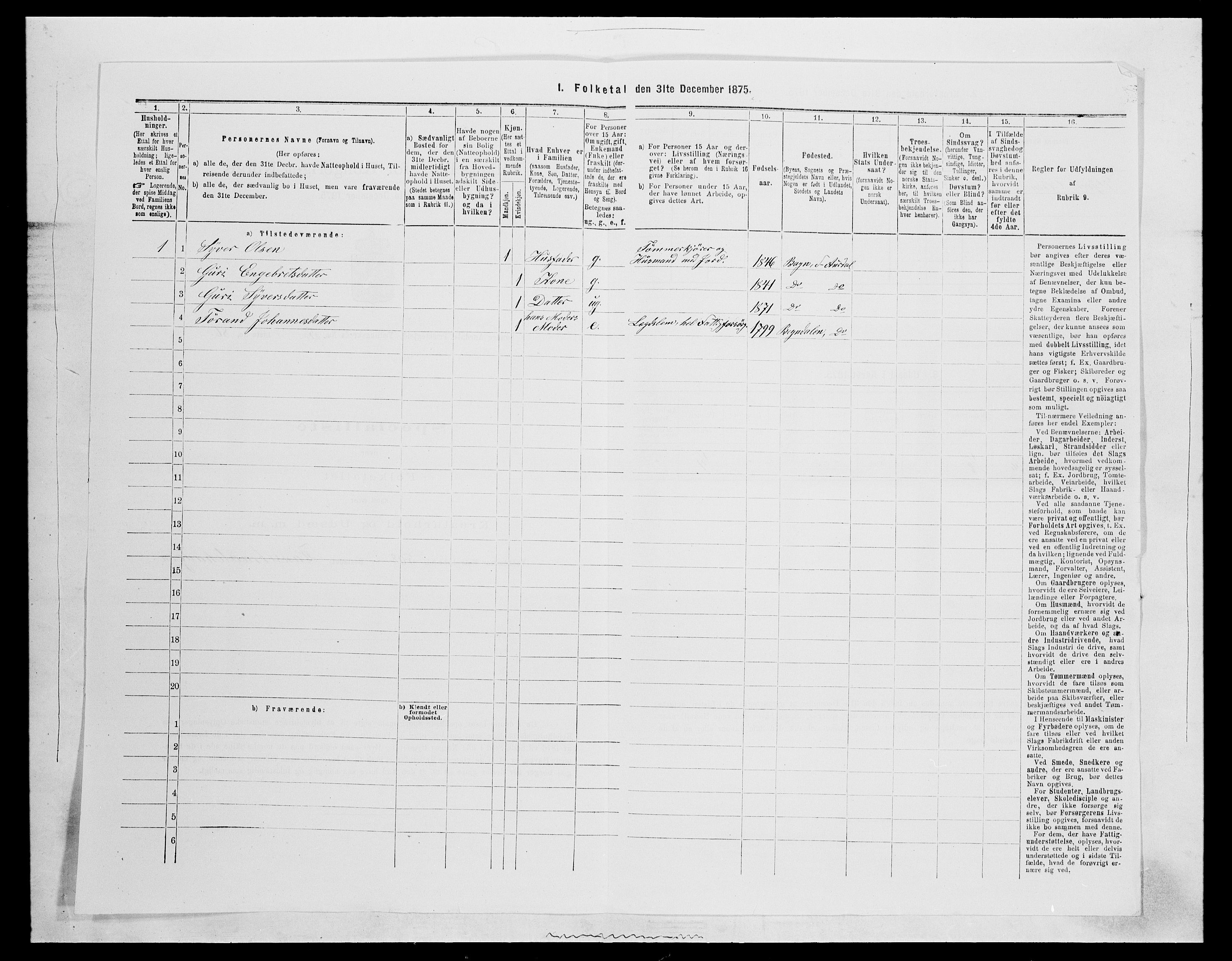 SAH, Folketelling 1875 for 0540P Sør-Aurdal prestegjeld, 1875, s. 915