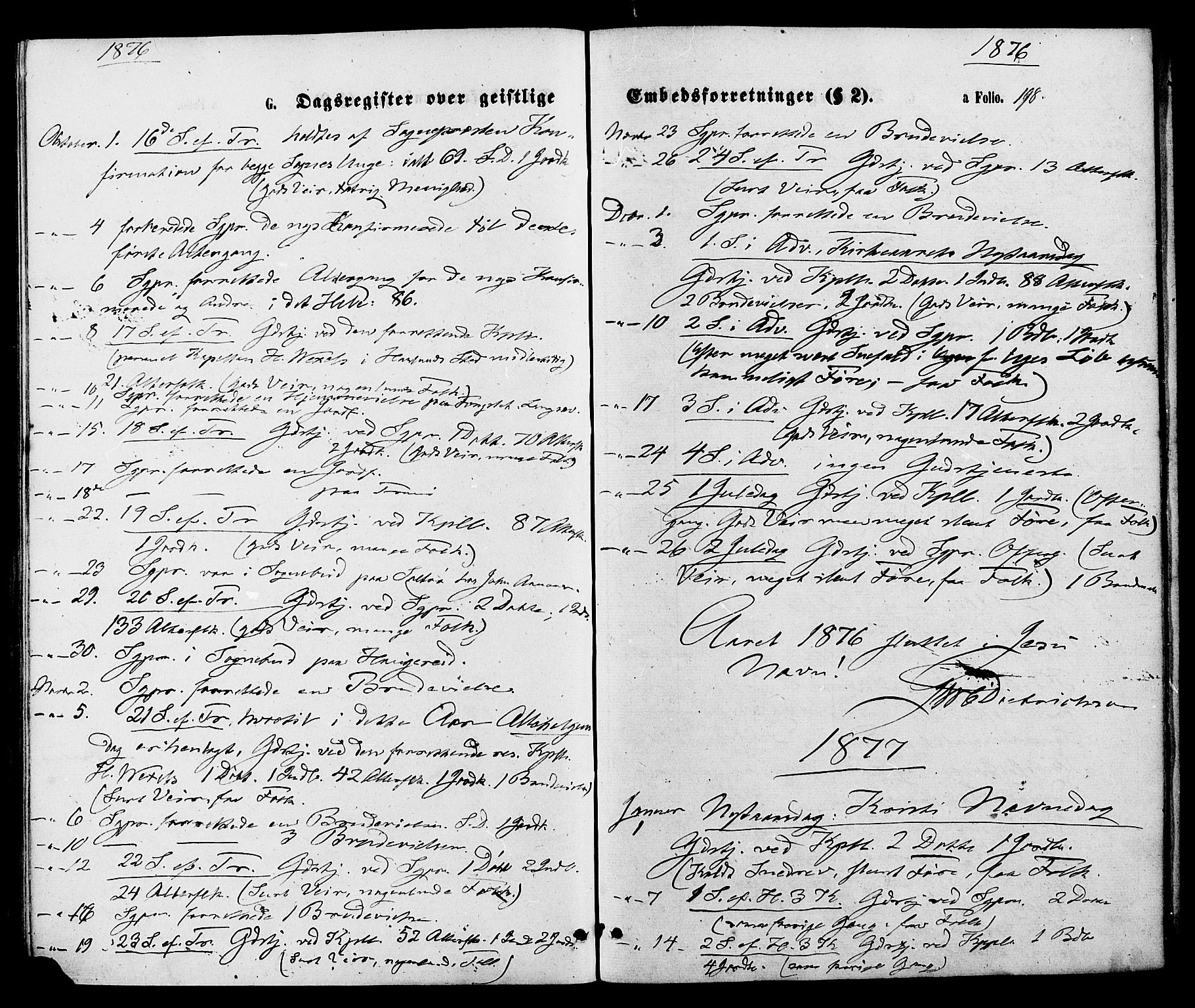 Austre Moland sokneprestkontor, SAK/1111-0001/F/Fa/Faa/L0009: Ministerialbok nr. A 9, 1869-1879, s. 198