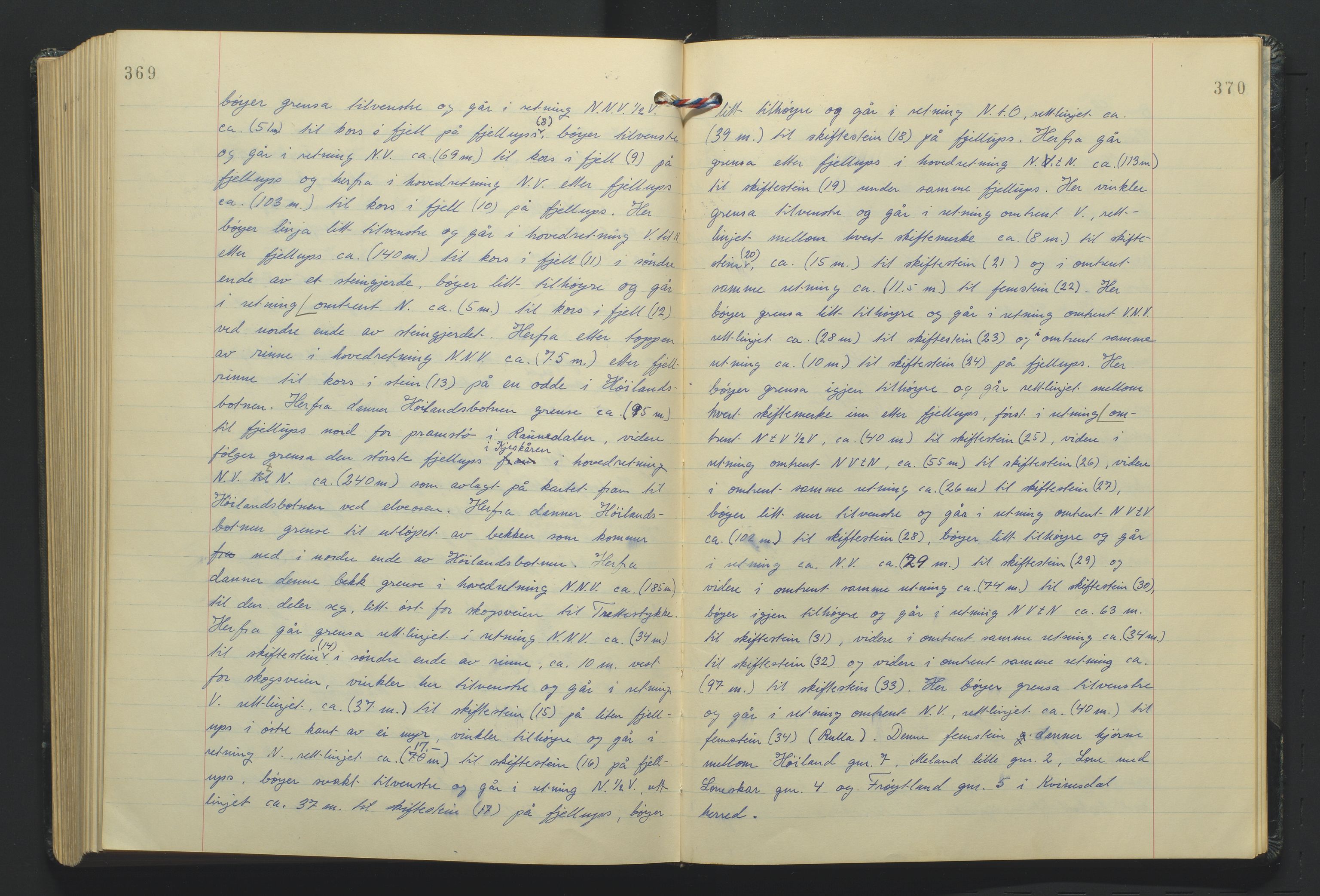 Lista jordskifterett, AV/SAK-1541-0005/F/Fa/L0003: Jordskifterettsbok Flekkefjord domssokn, med gårdsregister nr 9, 1956-1963, s. 369-370