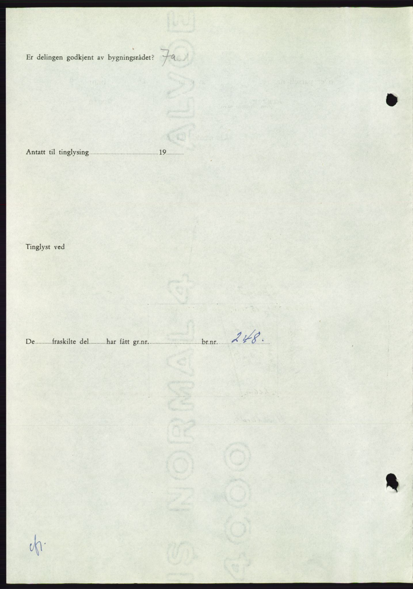Søre Sunnmøre sorenskriveri, AV/SAT-A-4122/1/2/2C/L0099: Pantebok nr. 25A, 1954-1954, Dagboknr: 2594/1954