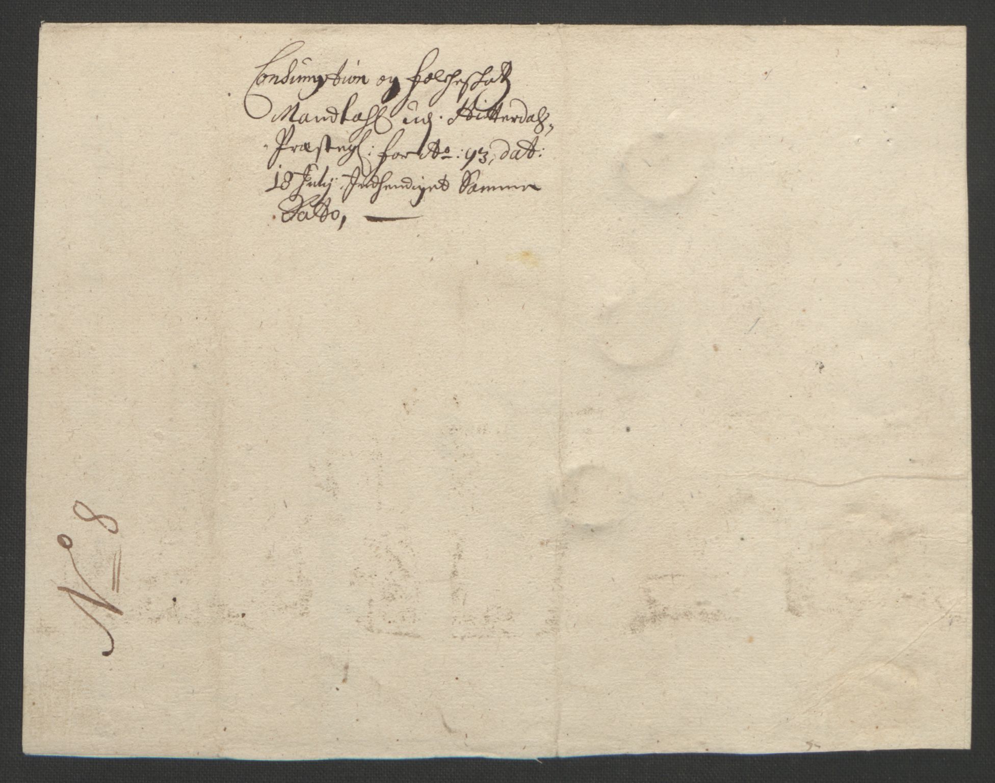 Rentekammeret inntil 1814, Reviderte regnskaper, Fogderegnskap, AV/RA-EA-4092/R35/L2091: Fogderegnskap Øvre og Nedre Telemark, 1690-1693, s. 311