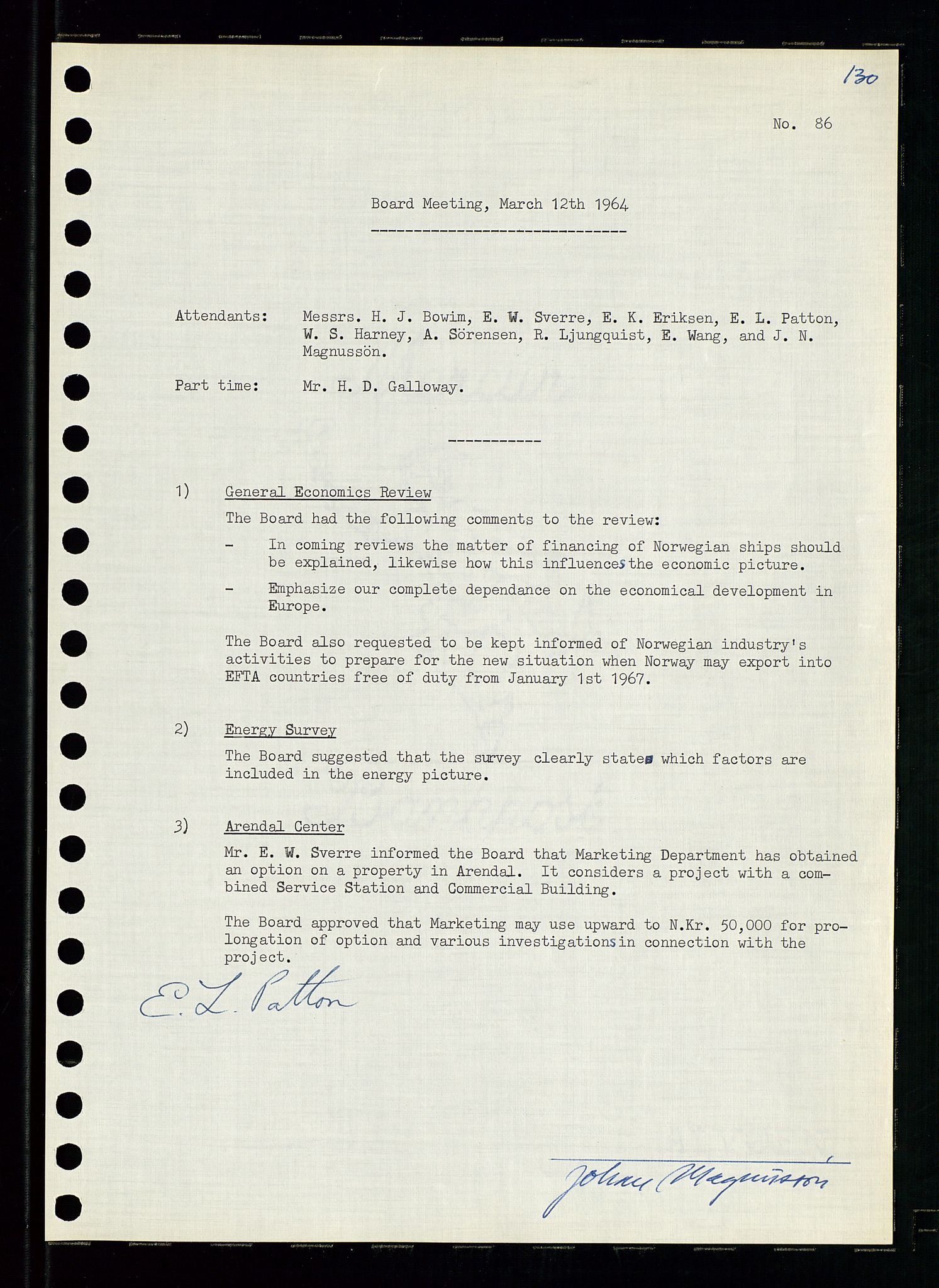 Pa 0982 - Esso Norge A/S, AV/SAST-A-100448/A/Aa/L0001/0004: Den administrerende direksjon Board minutes (styrereferater) / Den administrerende direksjon Board minutes (styrereferater), 1963-1964, s. 132