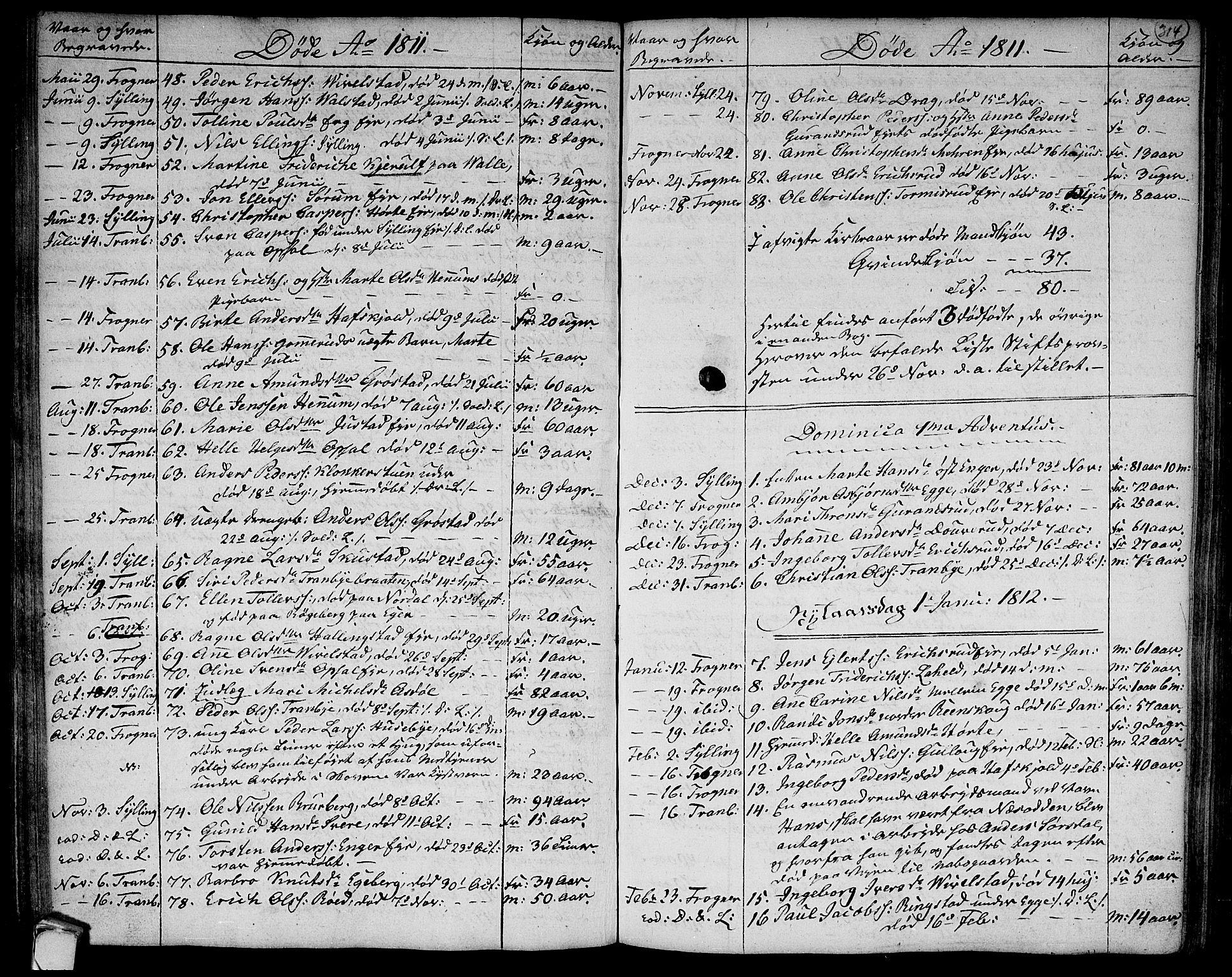 Lier kirkebøker, AV/SAKO-A-230/F/Fa/L0007: Ministerialbok nr. I 7, 1794-1813, s. 314