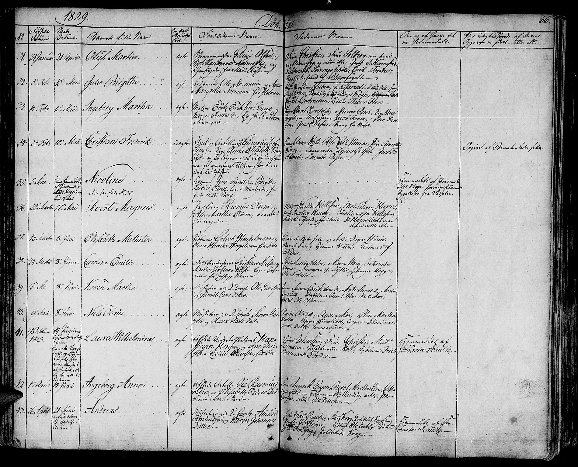 Ministerialprotokoller, klokkerbøker og fødselsregistre - Sør-Trøndelag, SAT/A-1456/602/L0108: Ministerialbok nr. 602A06, 1821-1839, s. 66