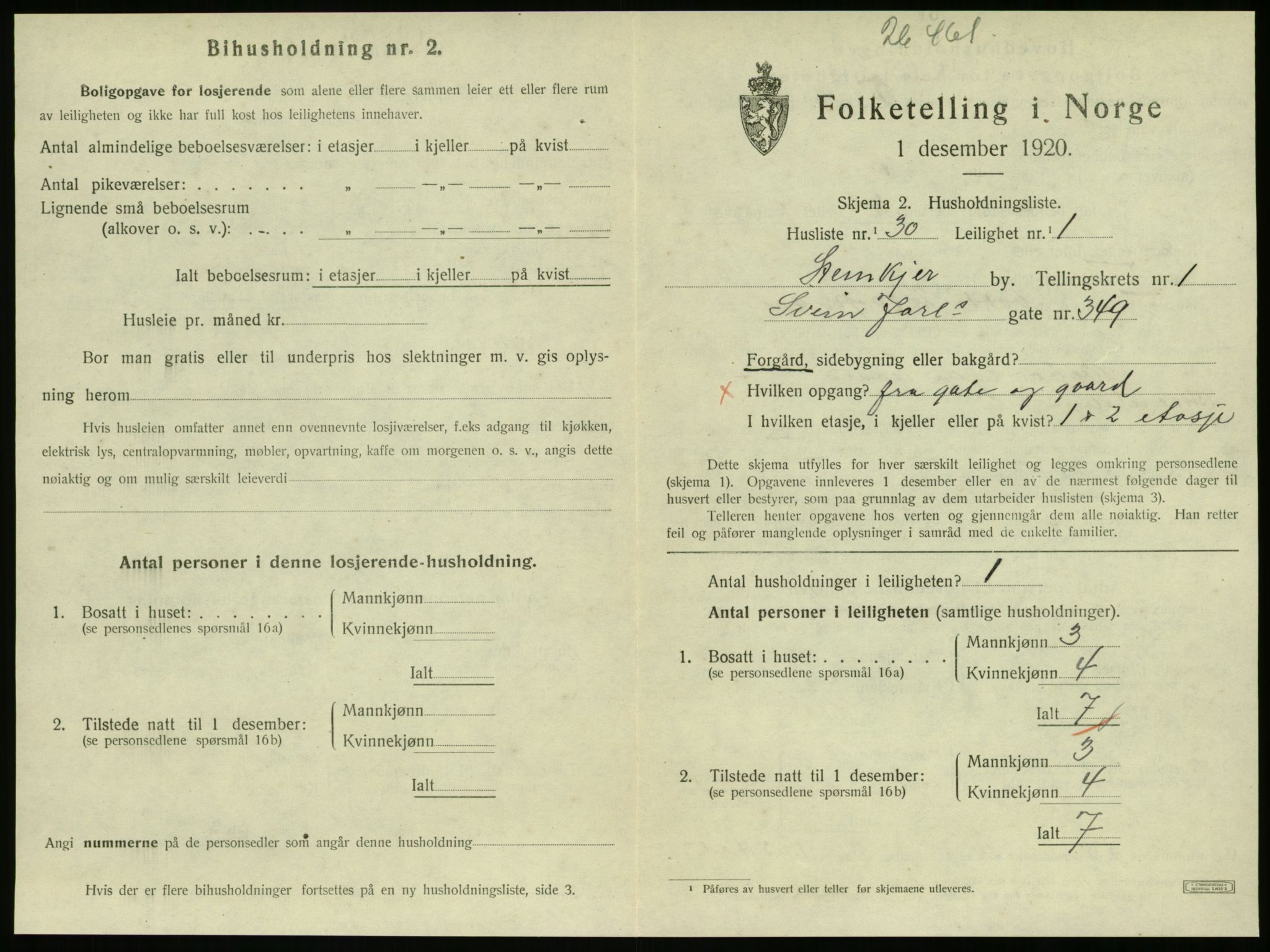 SAT, Folketelling 1920 for 1702 Steinkjer ladested, 1920, s. 1138