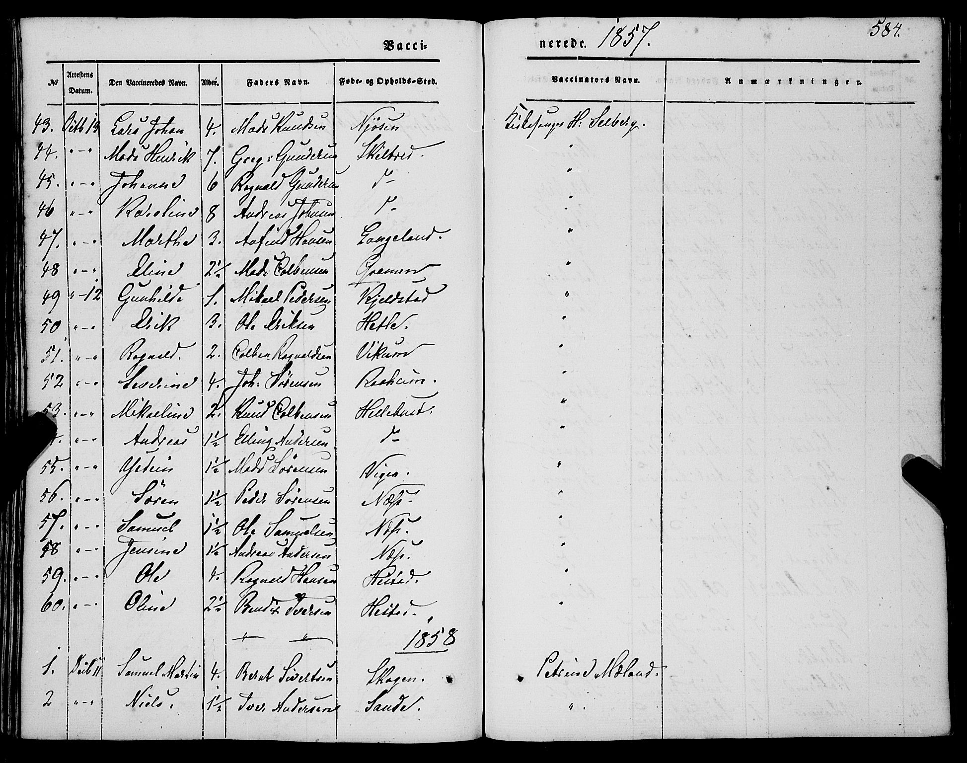 Gaular sokneprestembete, AV/SAB-A-80001/H/Haa: Ministerialbok nr. A 4II, 1841-1859, s. 584