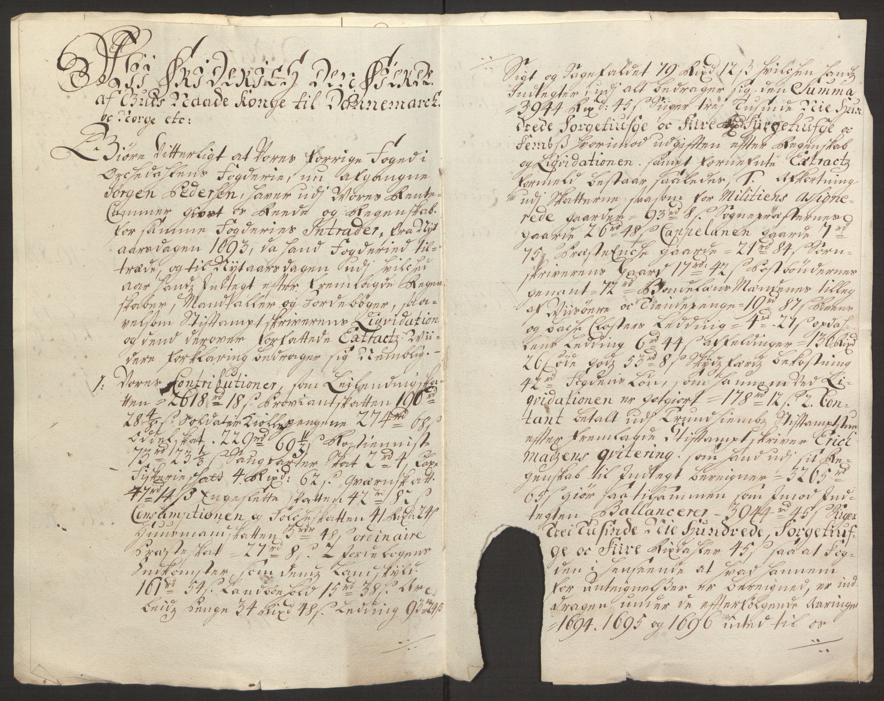 Rentekammeret inntil 1814, Reviderte regnskaper, Fogderegnskap, RA/EA-4092/R58/L3938: Fogderegnskap Orkdal, 1693, s. 28