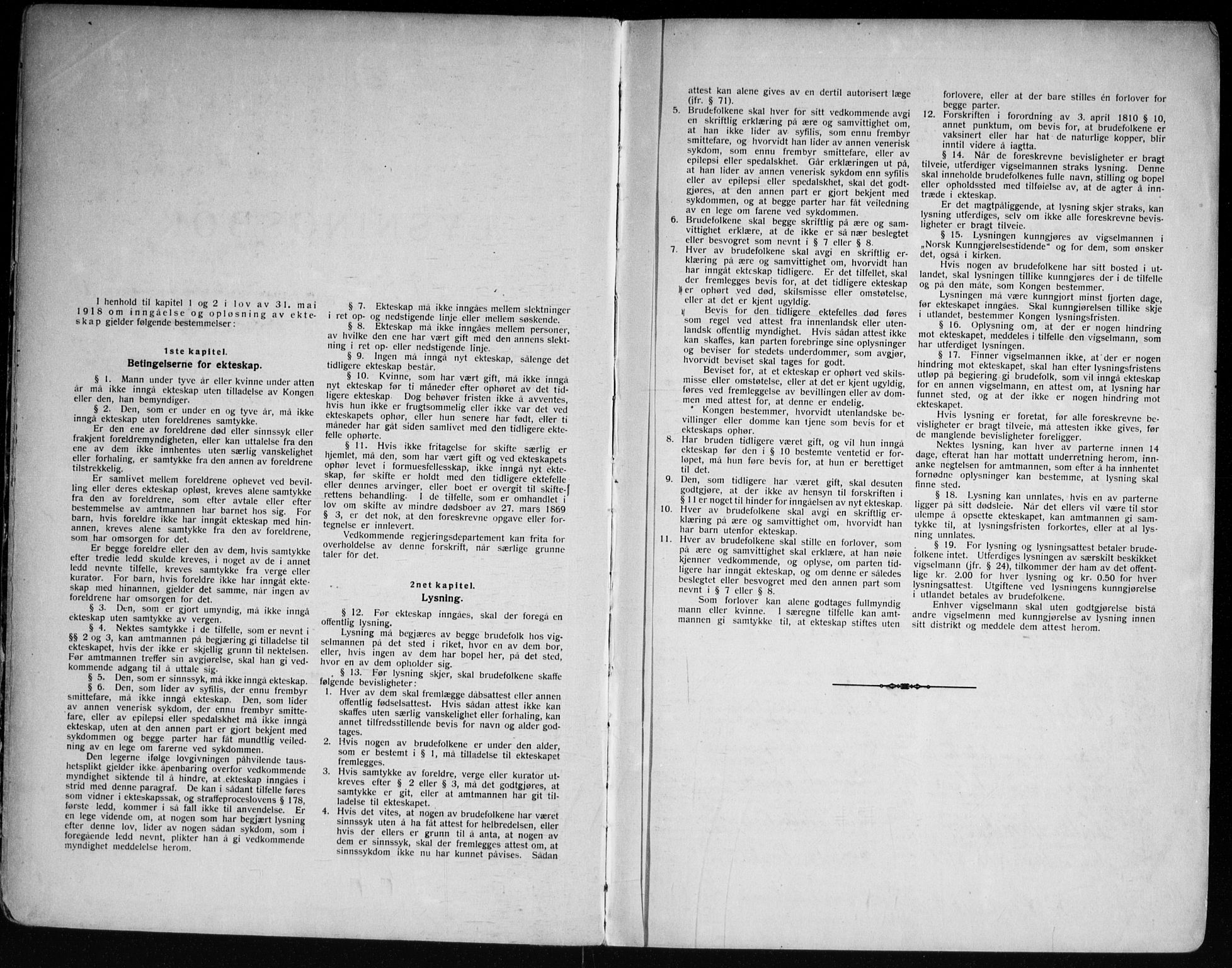 Sigdal kirkebøker, SAKO/A-245/H/Ha/L0001: Lysningsprotokoll nr. 1, 1919-1953