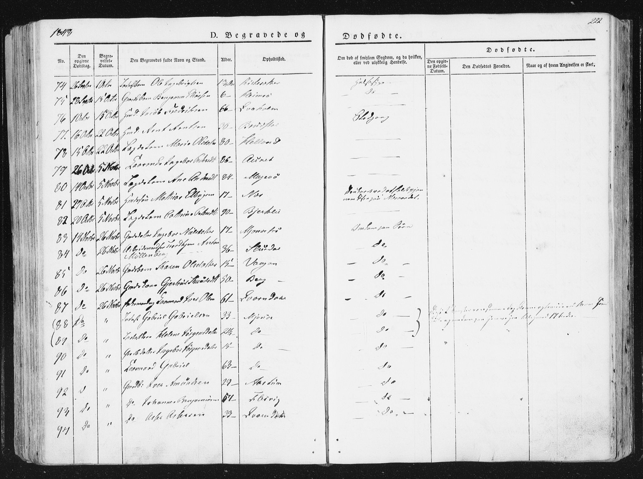 Ministerialprotokoller, klokkerbøker og fødselsregistre - Sør-Trøndelag, AV/SAT-A-1456/630/L0493: Ministerialbok nr. 630A06, 1841-1851, s. 222