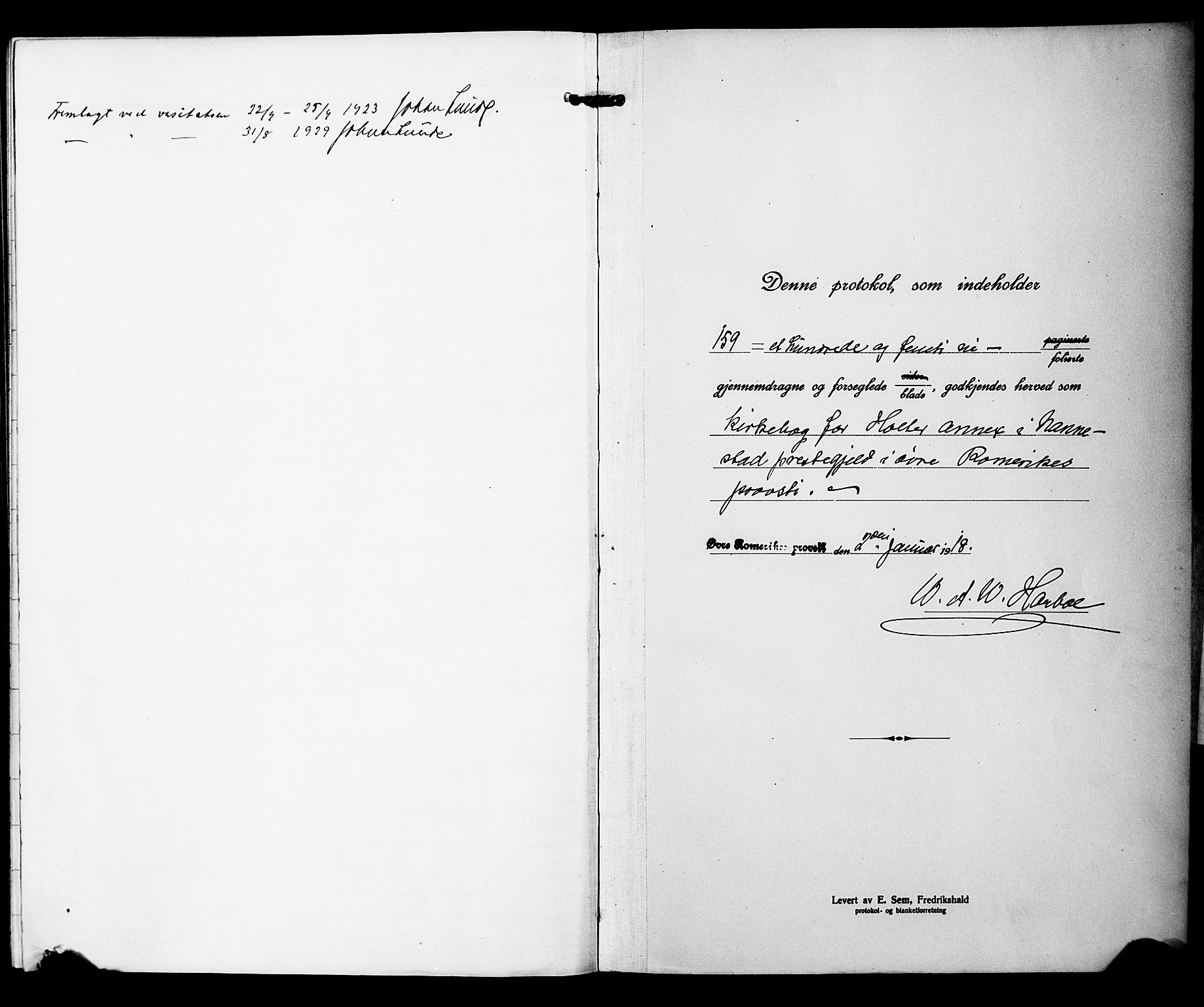 Nannestad prestekontor Kirkebøker, SAO/A-10414a/G/Gb/L0002: Klokkerbok nr. II 2, 1918-1929