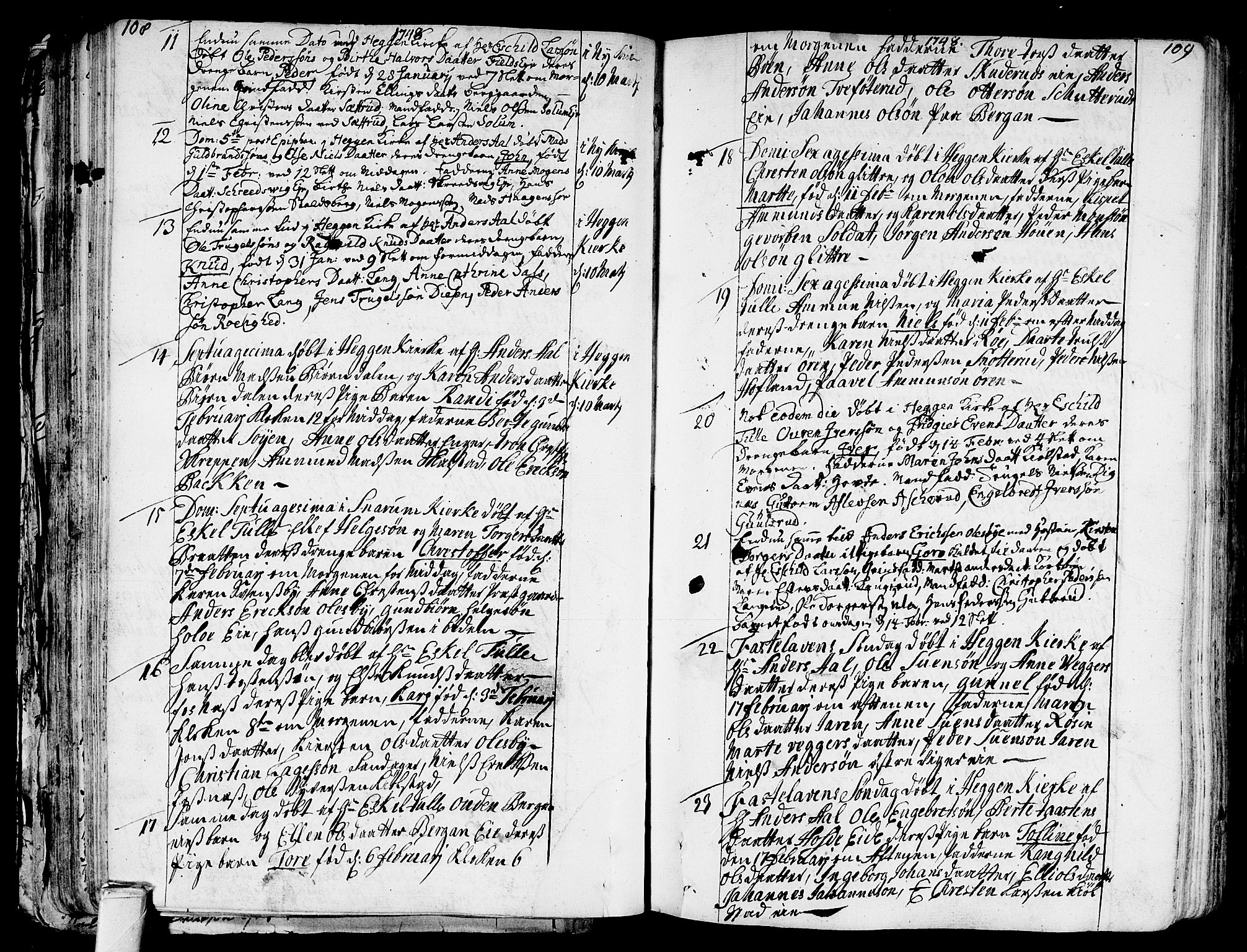 Modum kirkebøker, AV/SAKO-A-234/F/Fa/L0002: Ministerialbok nr. 2, 1741-1782, s. 108-109