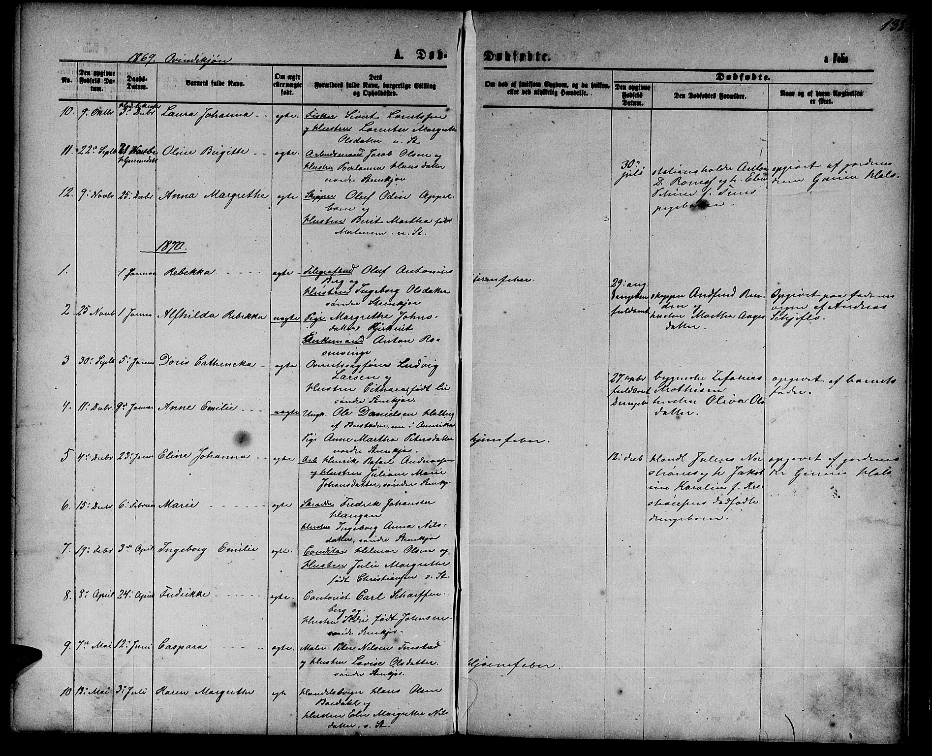 Ministerialprotokoller, klokkerbøker og fødselsregistre - Nord-Trøndelag, SAT/A-1458/739/L0373: Klokkerbok nr. 739C01, 1865-1882, s. 138