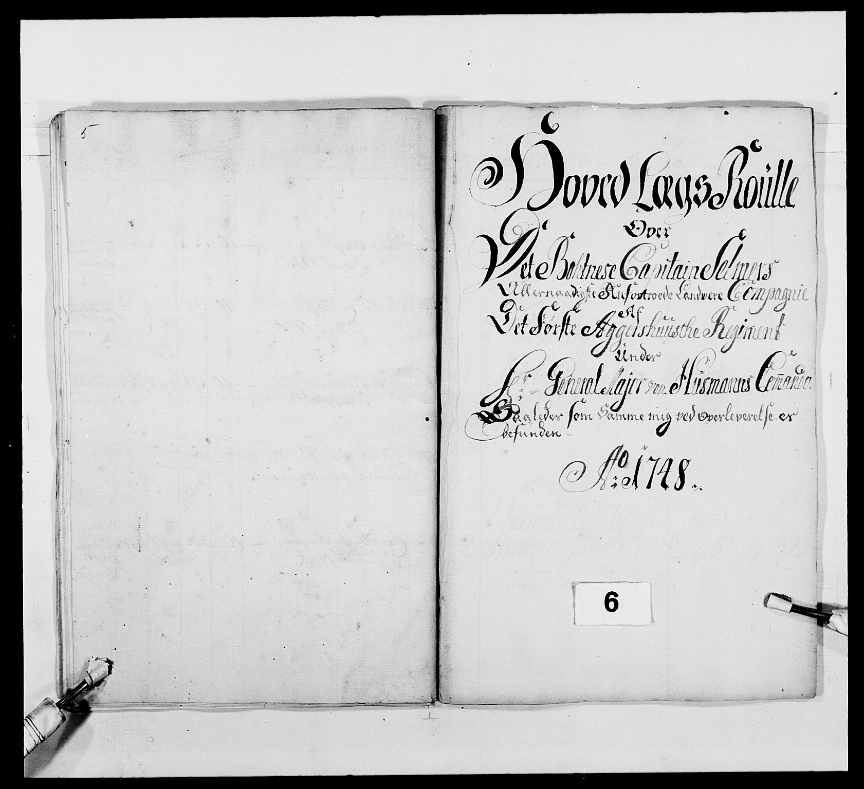 Kommanderende general (KG I) med Det norske krigsdirektorium, AV/RA-EA-5419/E/Ea/L0486: 1. Akershusiske regiment, 1727-1749, s. 109