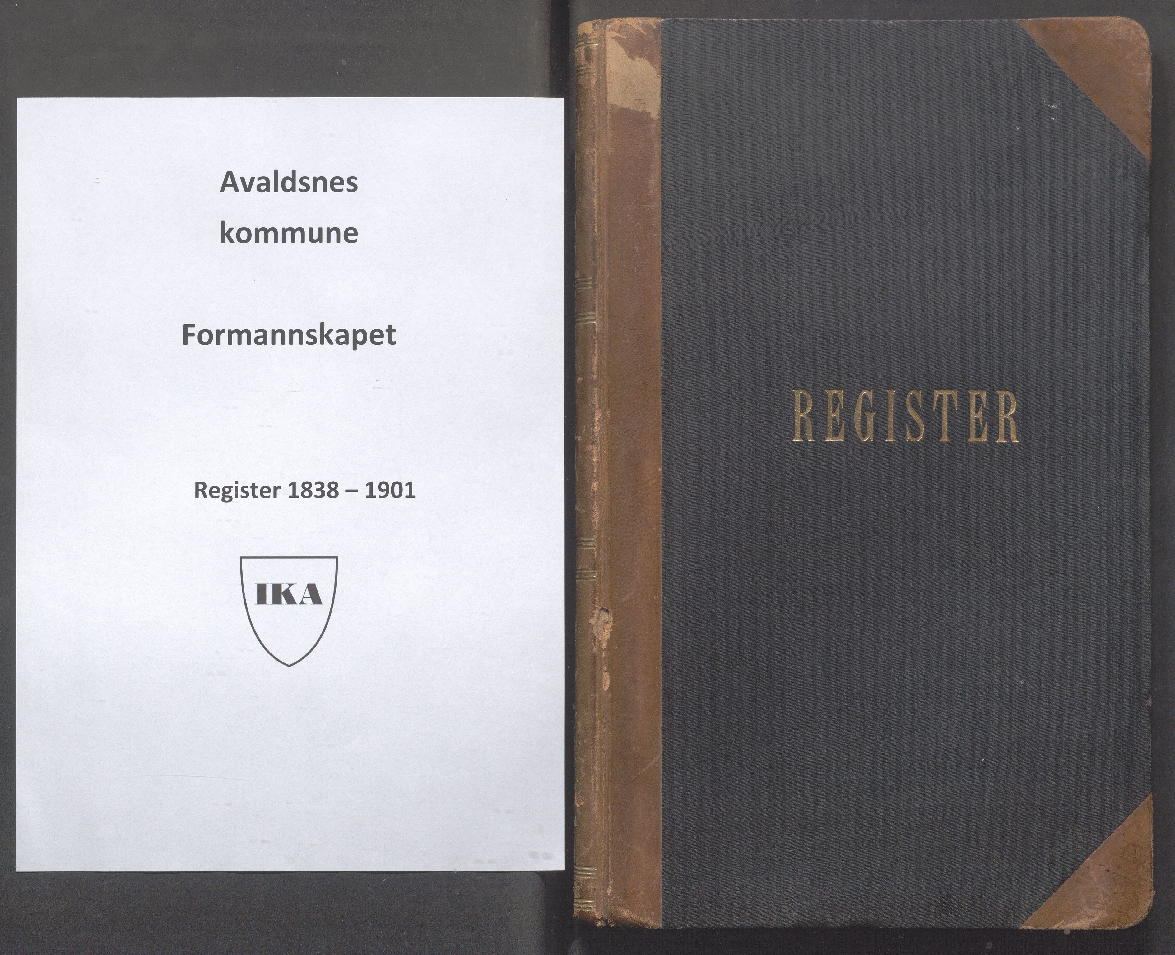 Avaldsnes kommune - Formannskapet, IKAR/K-101651/C/Cb/L0001: Register til møtebok, 1838-1901