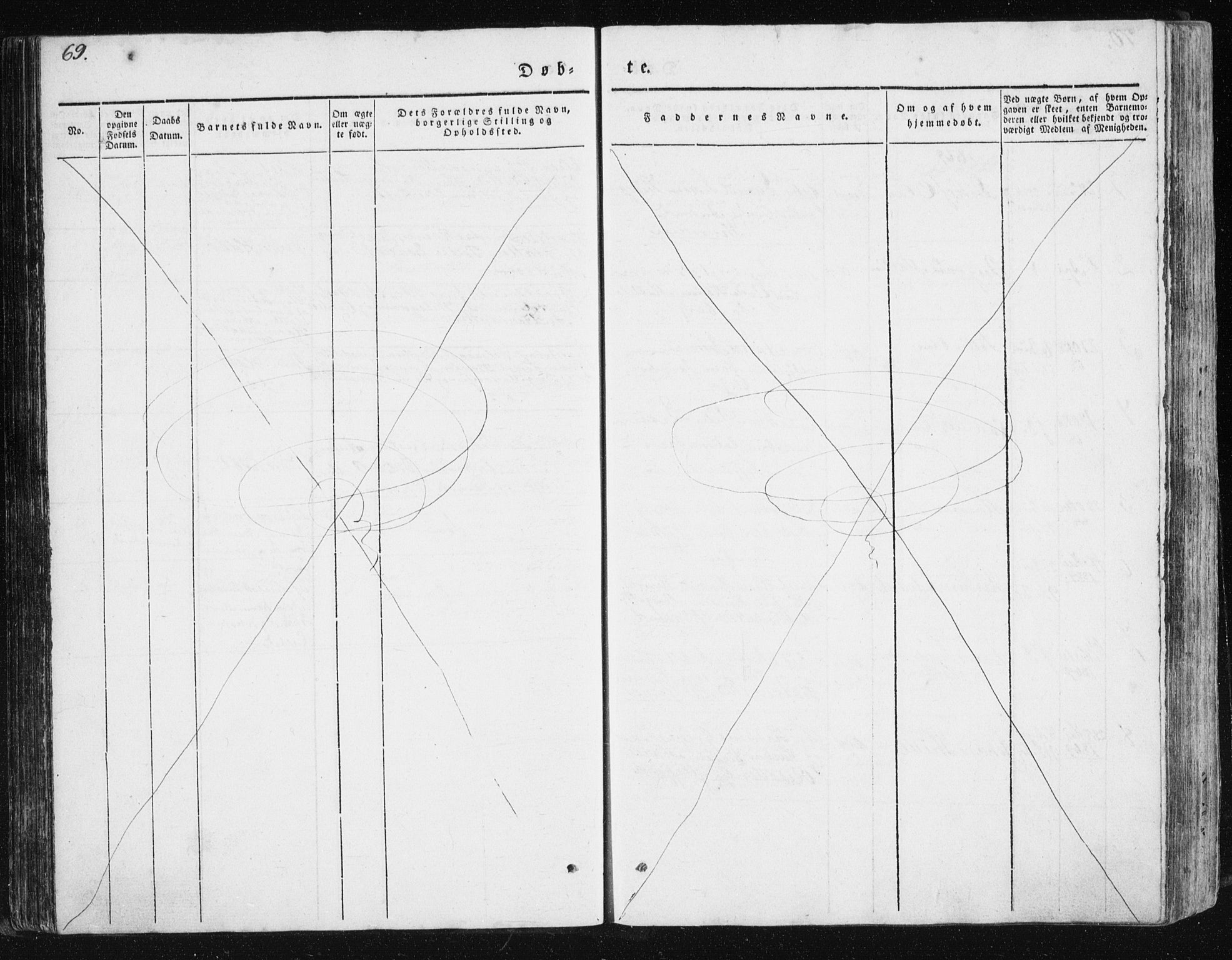 Berg sokneprestkontor, AV/SATØ-S-1318/G/Ga/Gab/L0011klokker: Klokkerbok nr. 11, 1833-1878, s. 69