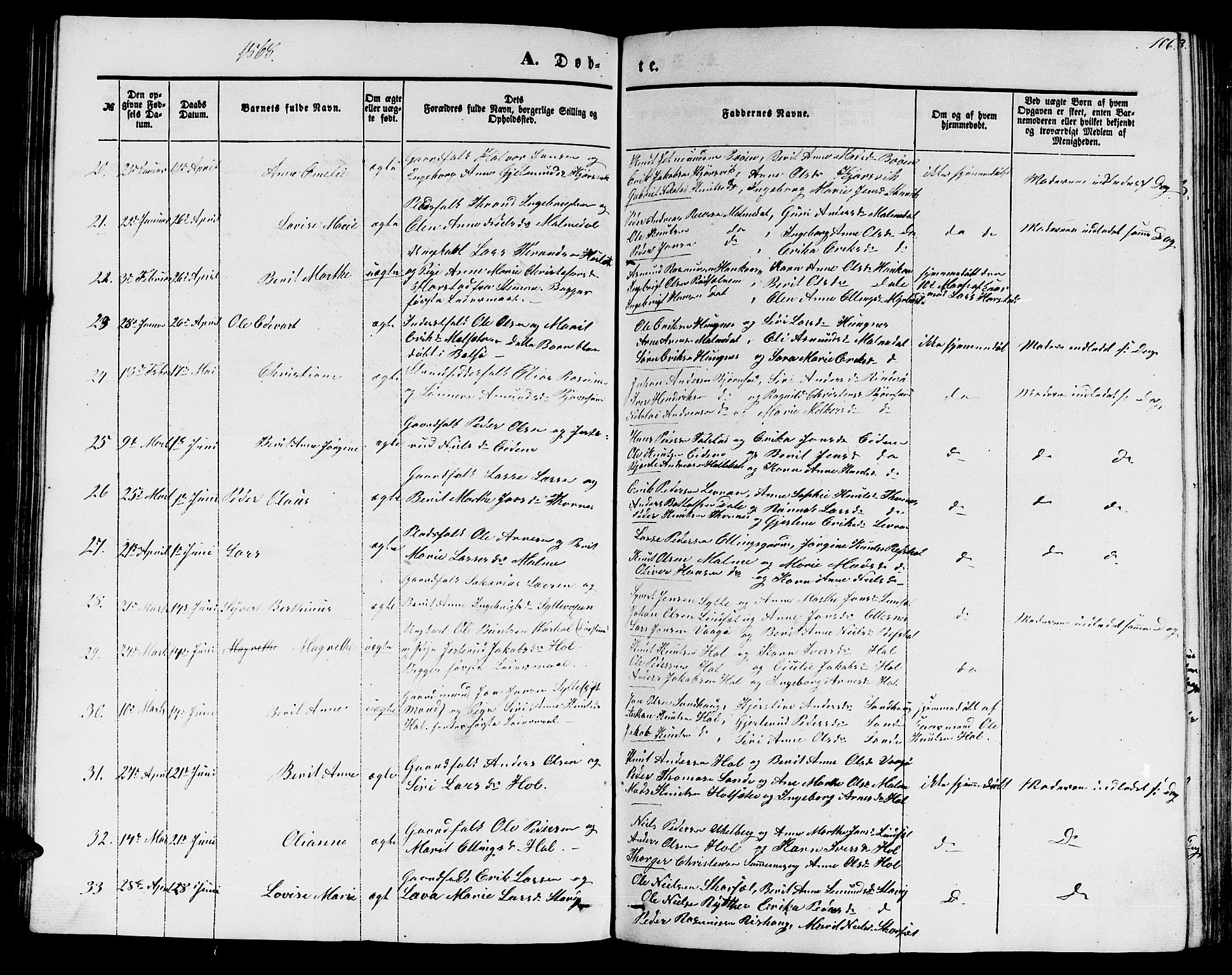 Ministerialprotokoller, klokkerbøker og fødselsregistre - Møre og Romsdal, AV/SAT-A-1454/565/L0753: Klokkerbok nr. 565C02, 1845-1870, s. 106