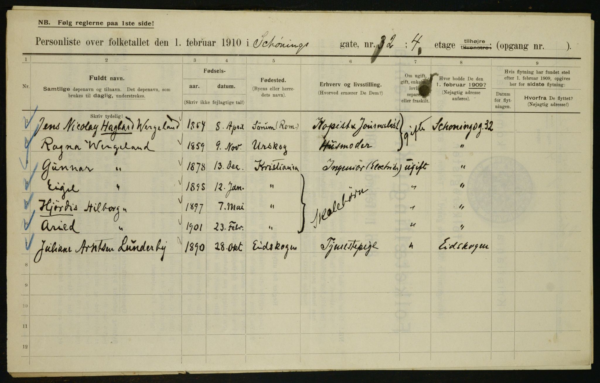 OBA, Kommunal folketelling 1.2.1910 for Kristiania, 1910, s. 89527