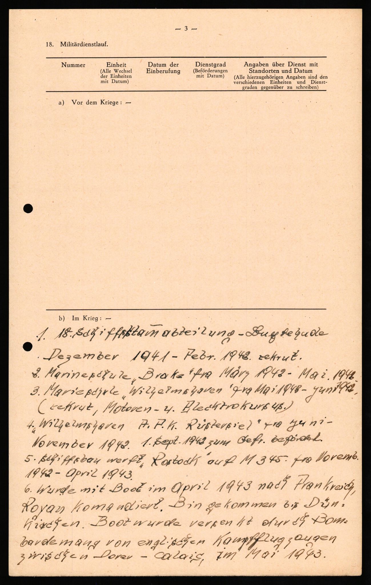 Forsvaret, Forsvarets overkommando II, AV/RA-RAFA-3915/D/Db/L0024: CI Questionaires. Tyske okkupasjonsstyrker i Norge. Tyskere., 1945-1946, s. 48