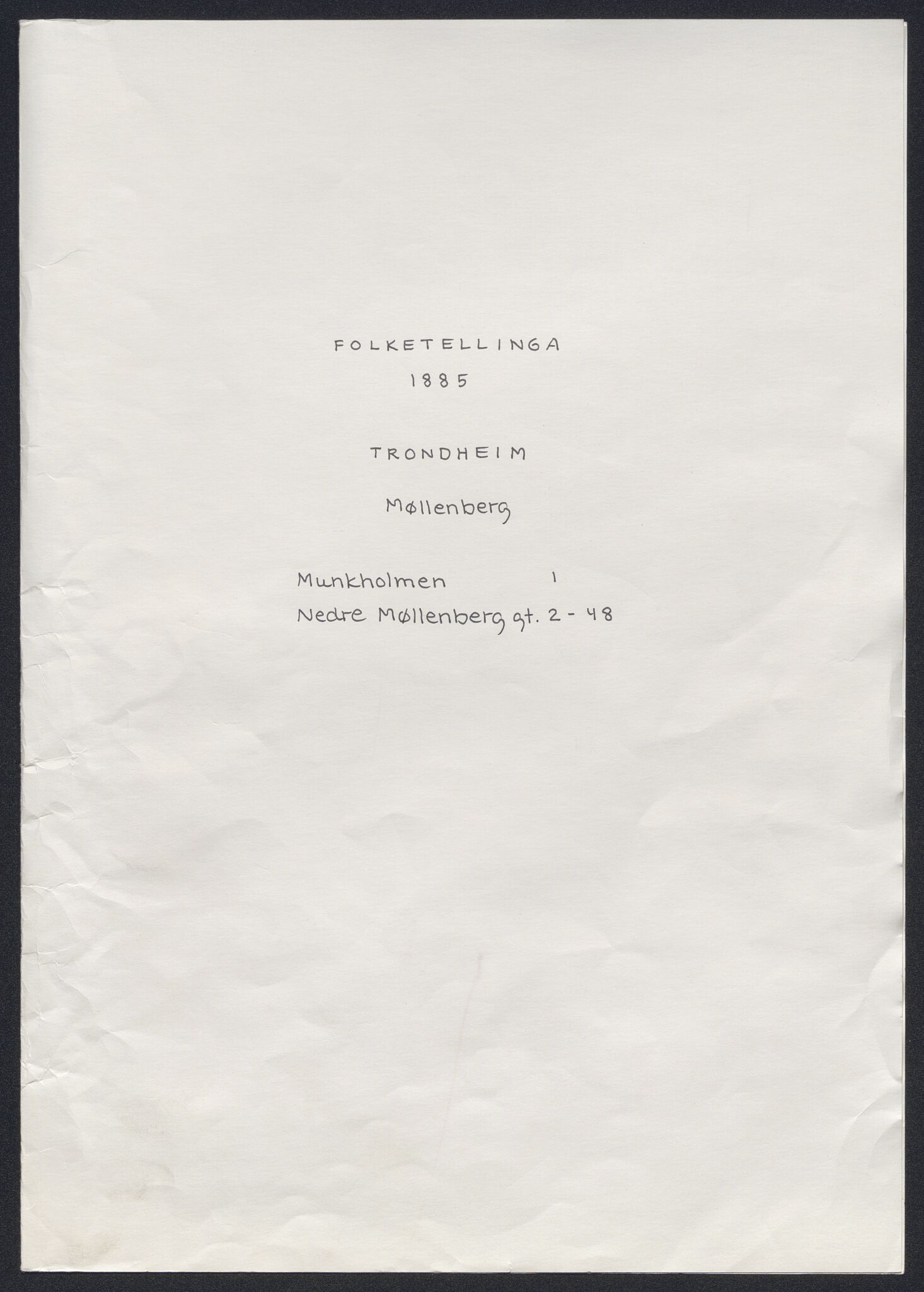 SAT, Folketelling 1885 for 1601 Trondheim kjøpstad, 1885, s. 2093