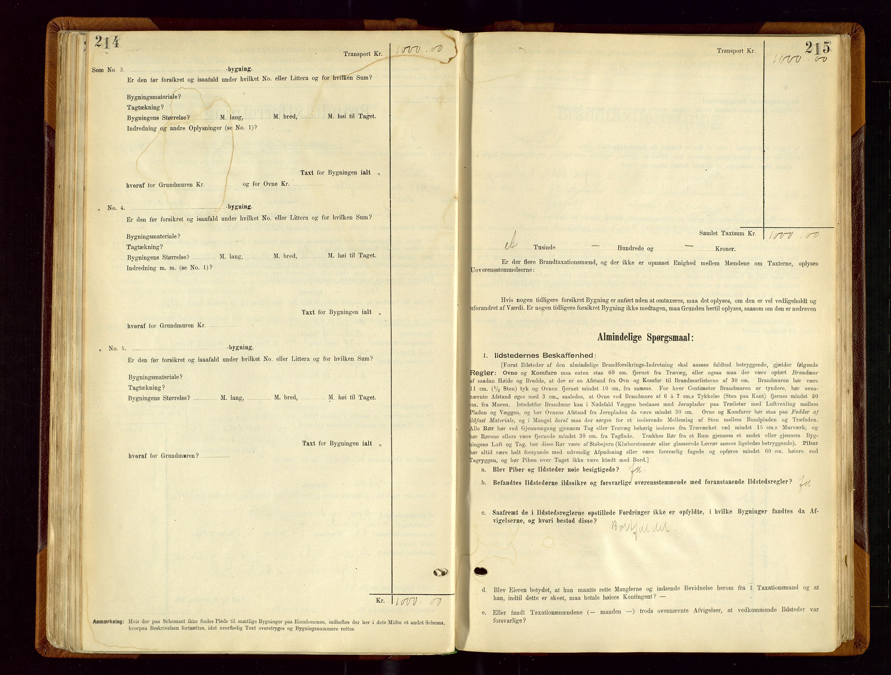 Sauda lensmannskontor, AV/SAST-A-100177/Gob/L0001: Branntakstprotokoll - skjematakst, 1894-1914, s. 214-215