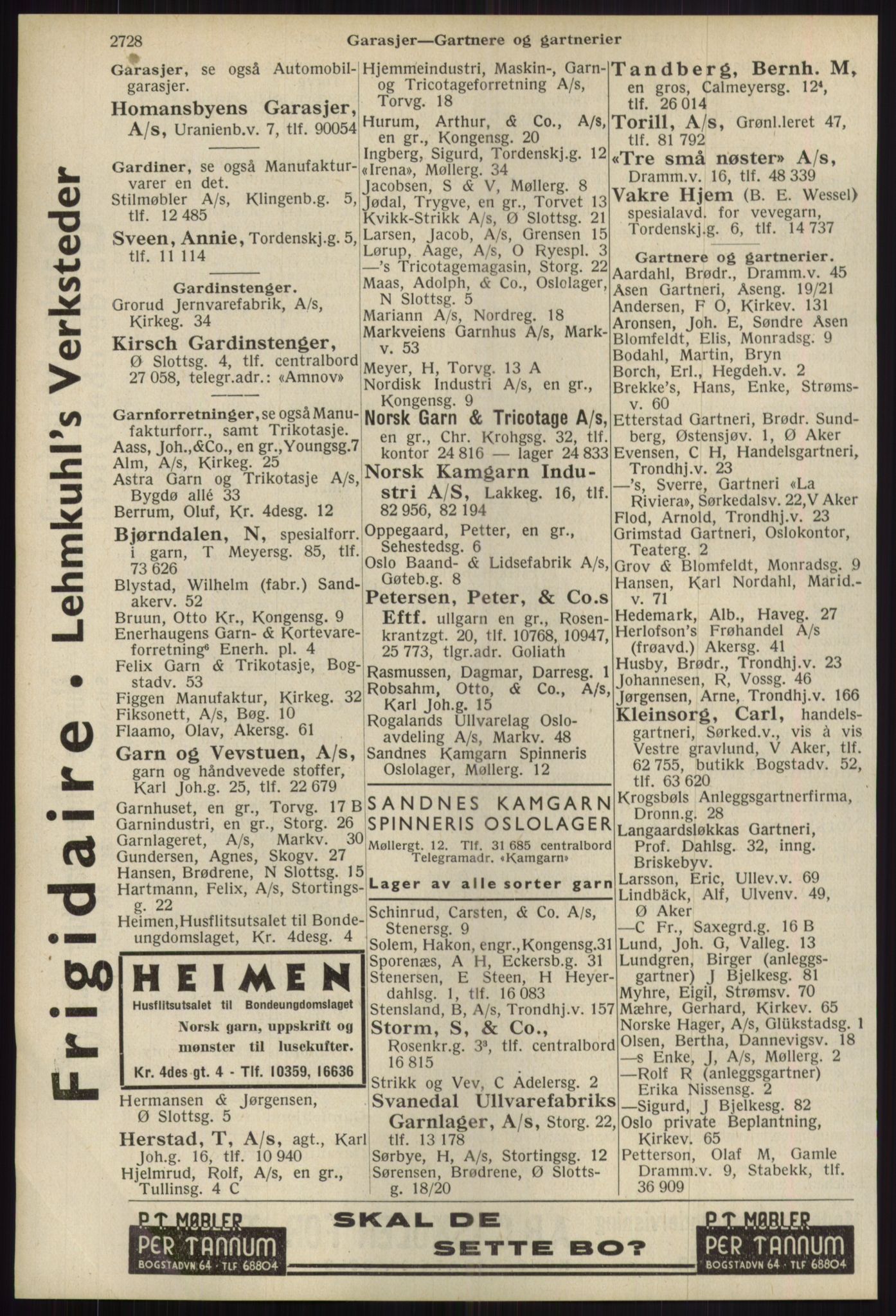 Kristiania/Oslo adressebok, PUBL/-, 1939, s. 2728