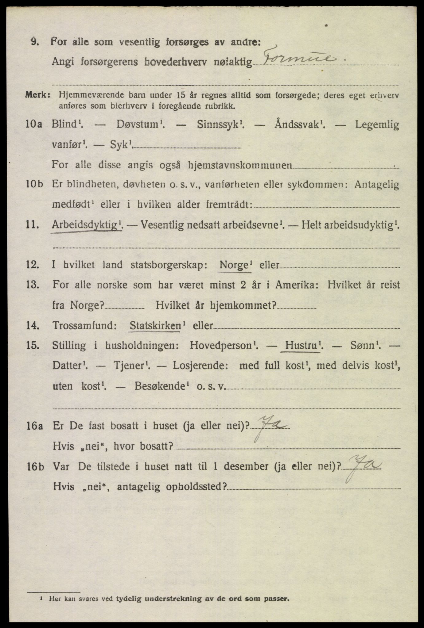 SAK, Folketelling 1920 for 1042 Hidra herred, 1920, s. 4093