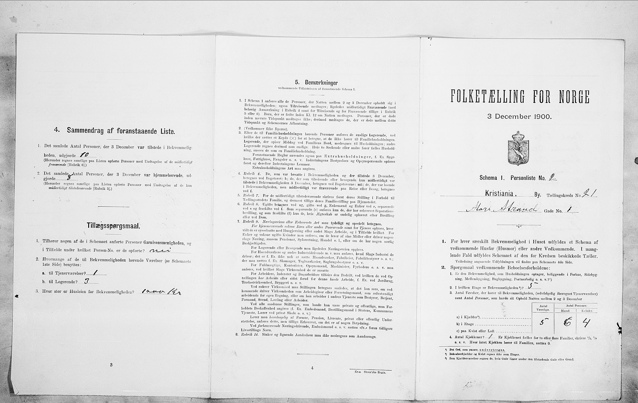 SAO, Folketelling 1900 for 0301 Kristiania kjøpstad, 1900, s. 92975