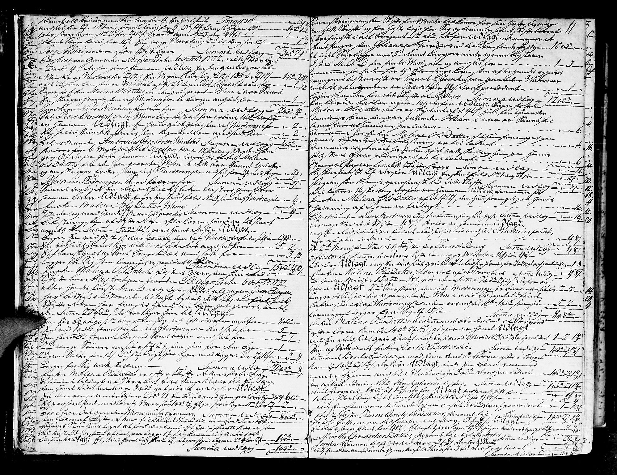 Lier, Røyken og Hurum sorenskriveri, SAKO/A-89/H/Hc/L0004: Skifteprotokoll, 1745-1761, s. 10b-11a