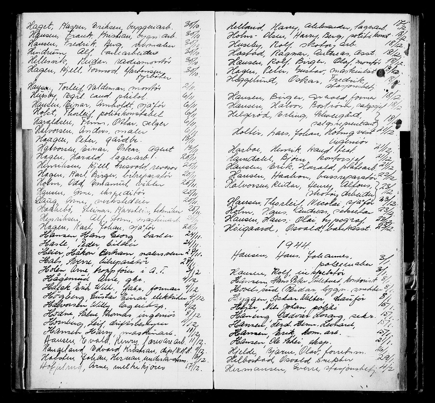 Oslo byfogd avd. I, AV/SAO-A-10220/L/La/L0006: Vigselsregister, 1943-1946, s. 48