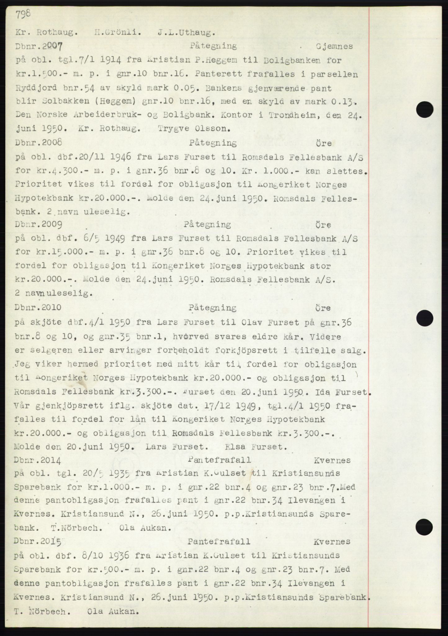 Nordmøre sorenskriveri, SAT/A-4132/1/2/2Ca: Pantebok nr. C82b, 1946-1951, Dagboknr: 2007/1950