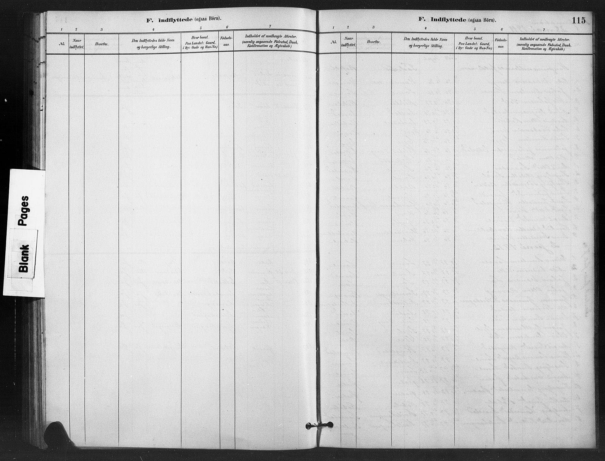 Vestre Slidre prestekontor, SAH/PREST-136/H/Ha/Hab/L0006: Klokkerbok nr. 6, 1881-1915, s. 115