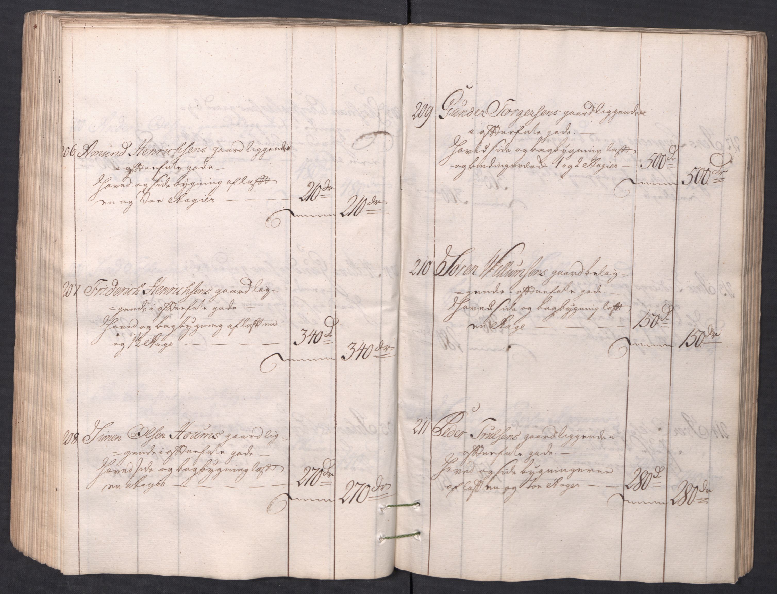 Kristiania stiftamt, AV/SAO-A-10386/I/Ia/L0001/0002: Branntakster / Christiania, 1766-1767
