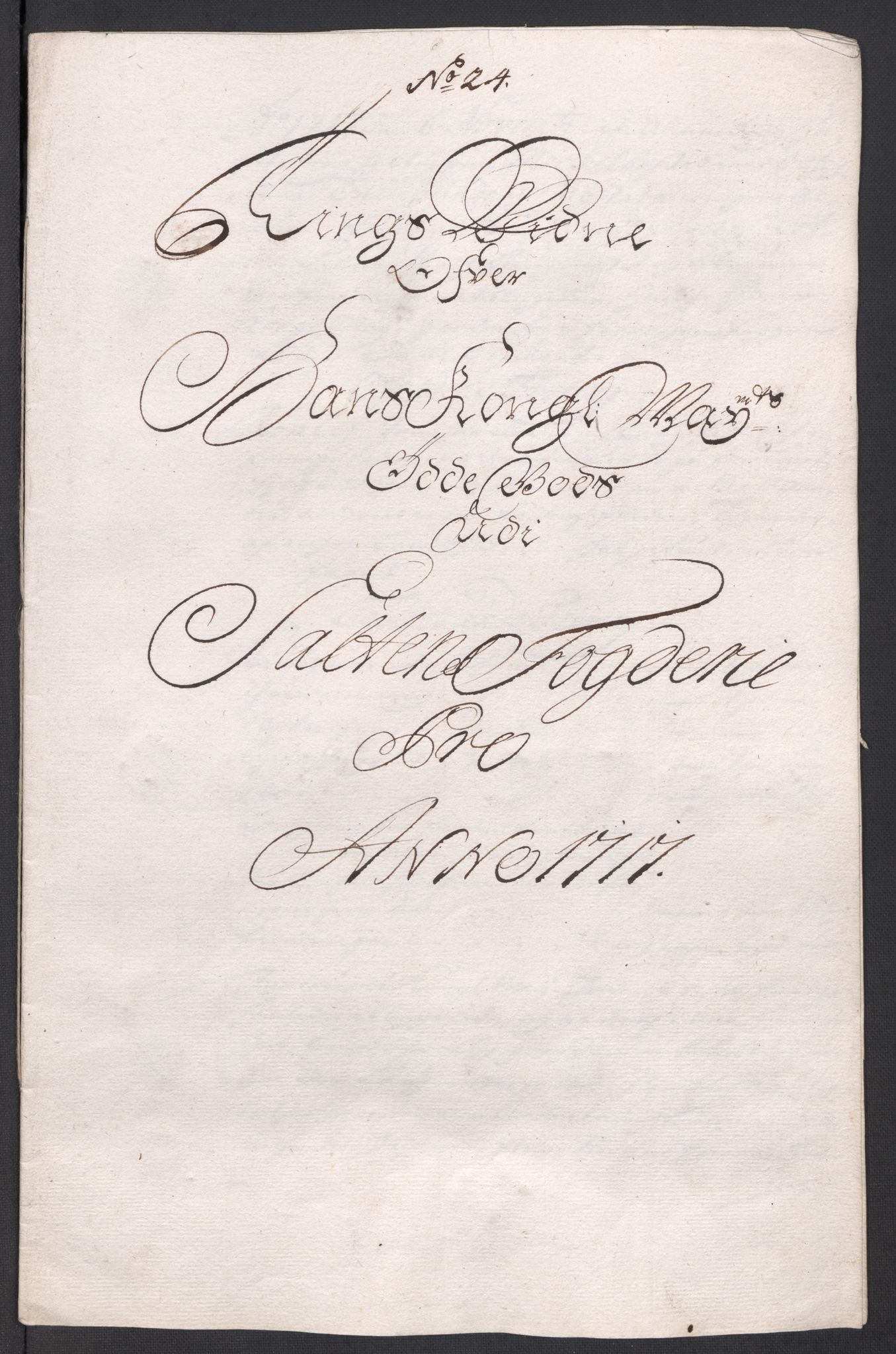 Rentekammeret inntil 1814, Reviderte regnskaper, Fogderegnskap, RA/EA-4092/R66/L4587: Fogderegnskap Salten, 1717, s. 266